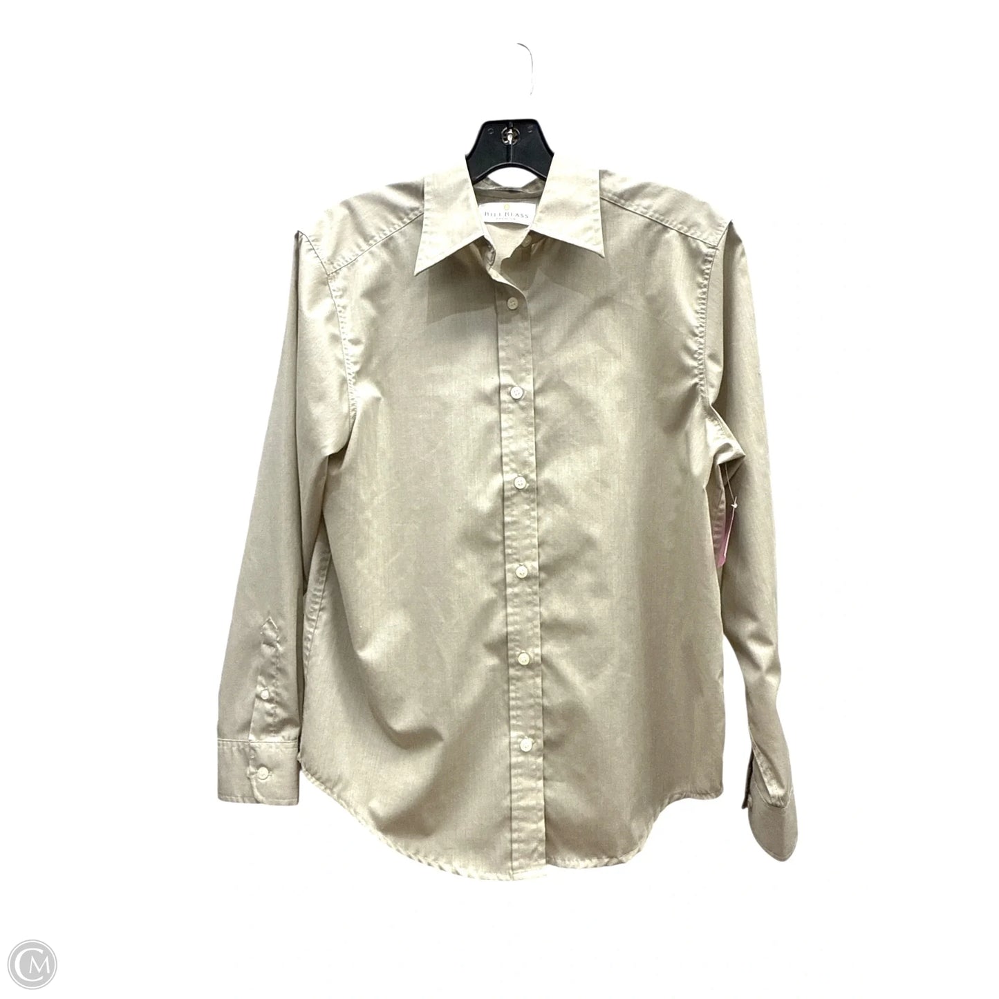 Top Long Sleeve By Bill Blass In Beige, Size: M