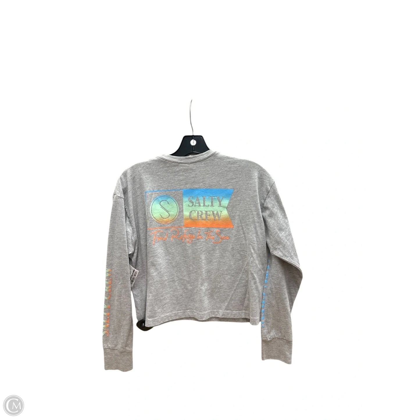 Top Long Sleeve by Salty Crew In Grey & Orange, Size: S