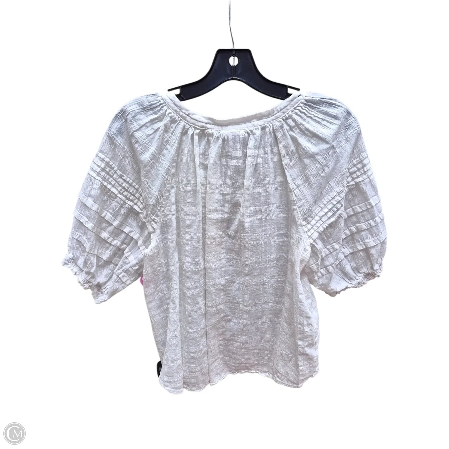 Top Short Sleeve By Knox Rose In White, Size: L