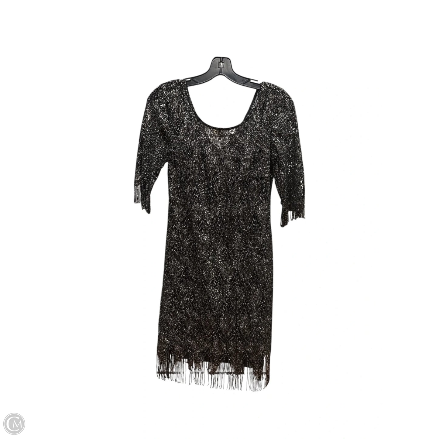 Dress Party Midi By Jessica Simpson In Black & Gold, Size: 4