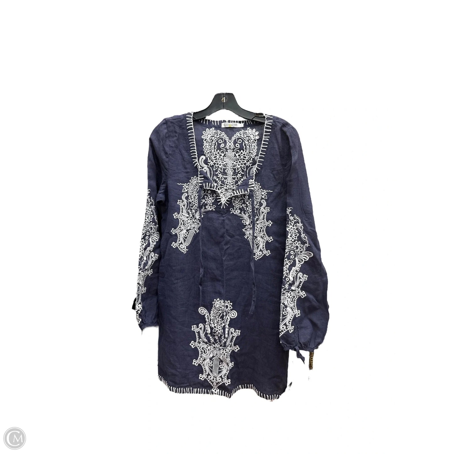 Dress Casual Midi By Monoreno In Blue & White, Size: S