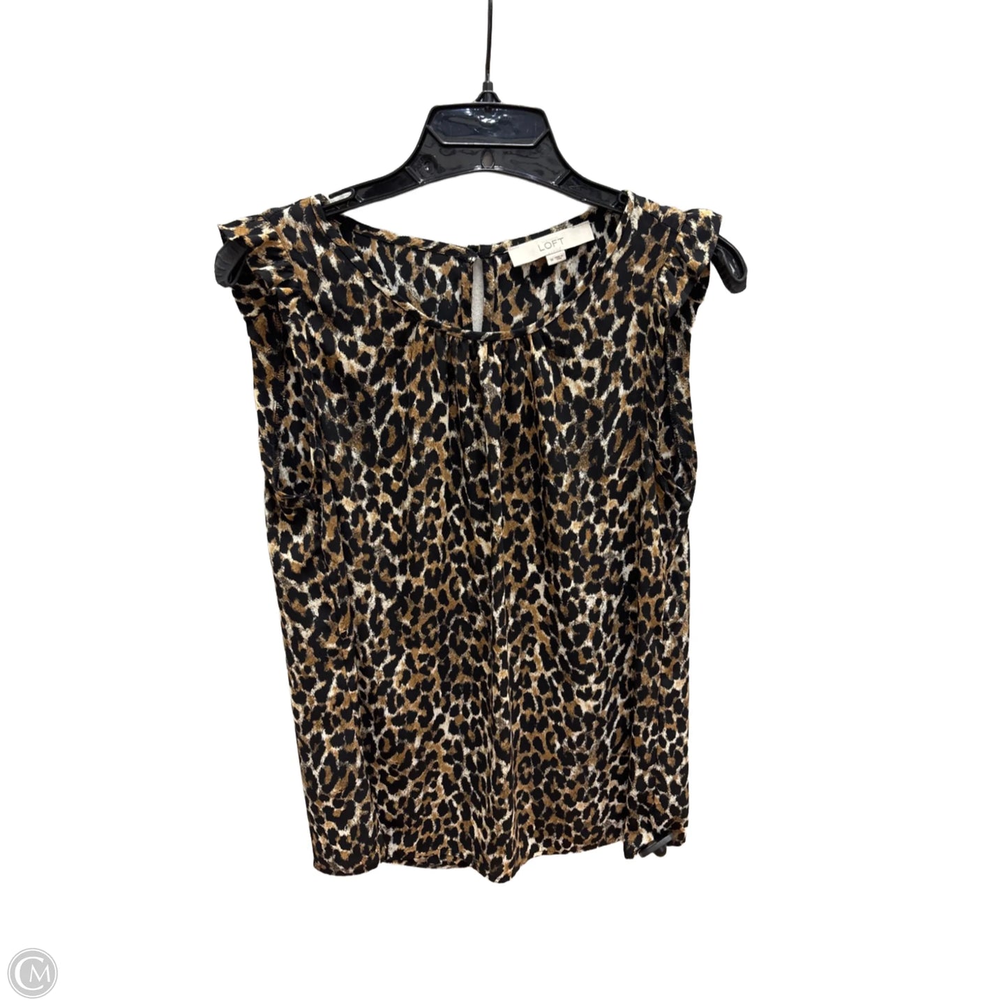 Top Sleeveless By Loft In Animal Print, Size: M