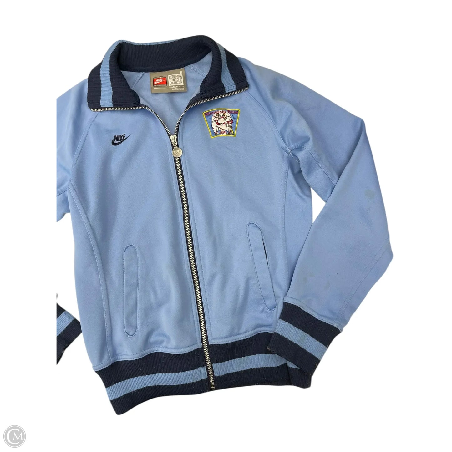 Athletic Jacket By Nike Apparel In Blue, Size: S