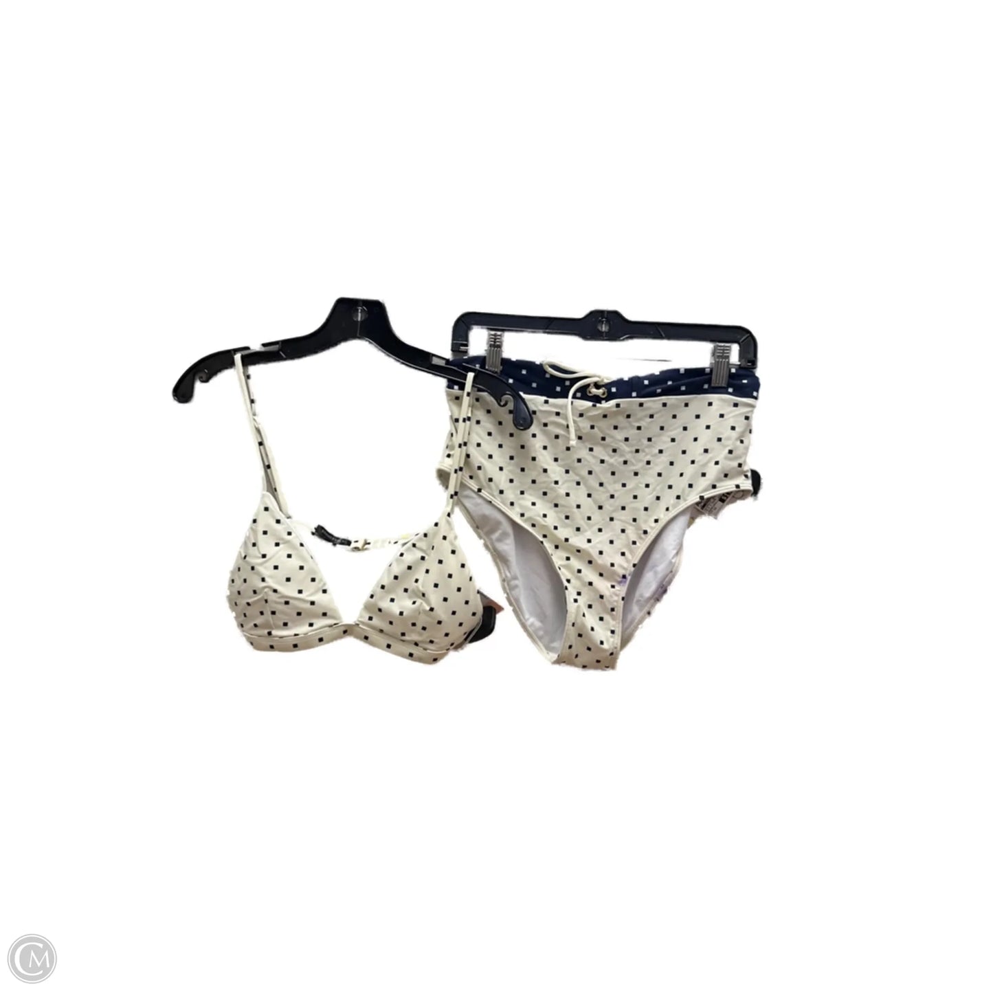 Swimsuit 2pc By Clothes Mentor In Blue & Cream, Size: 12