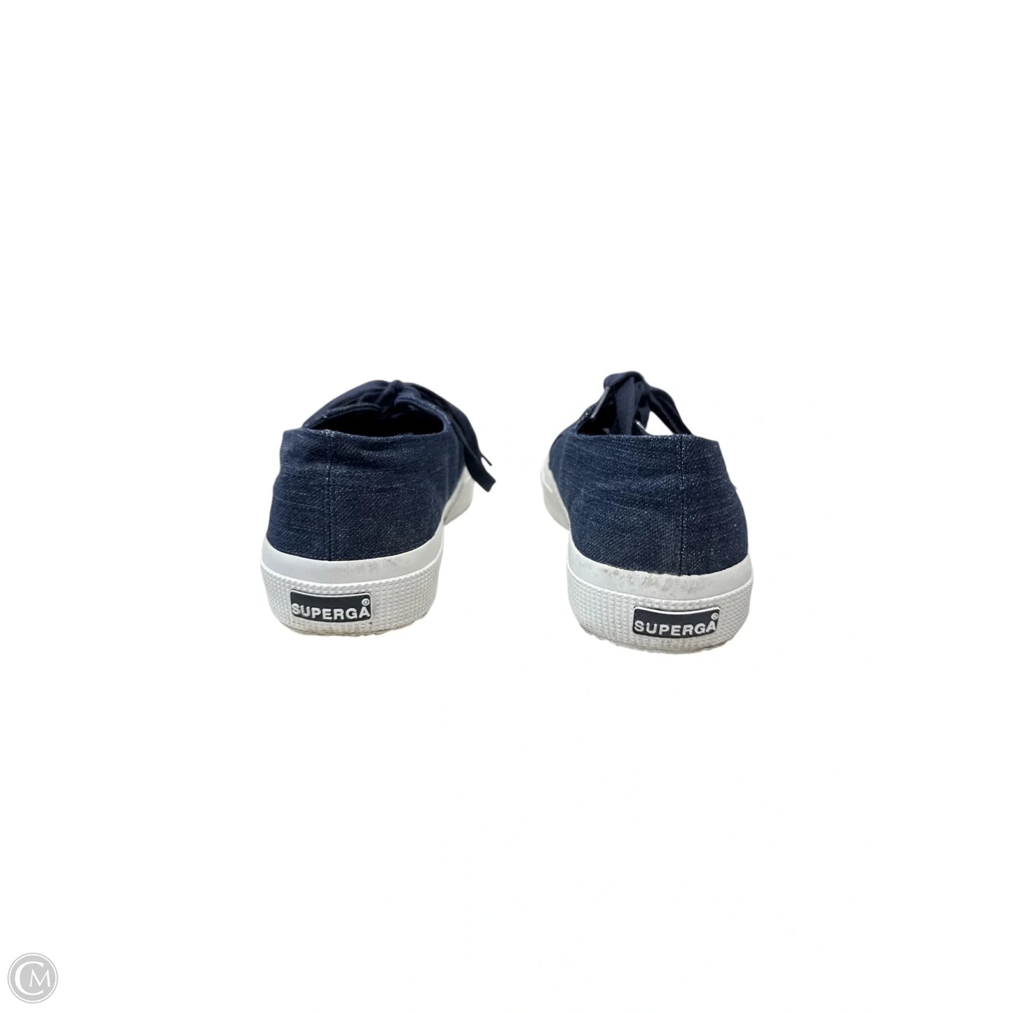 Shoes Sneakers By Superga In Blue Denim, Size: 8