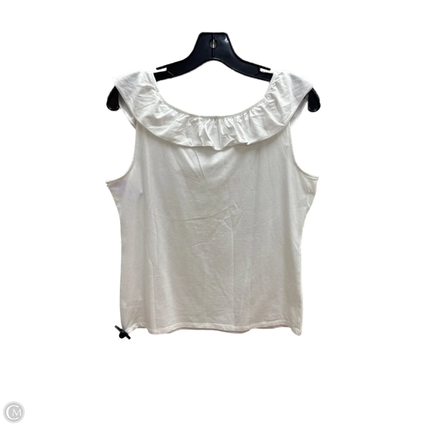 Top Sleeveless Basic By Talbots In White, Size: M