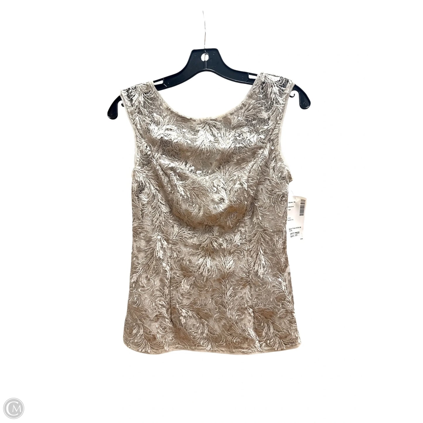 Top Sleeveless By Adrianna Papell In Grey, Size: 0