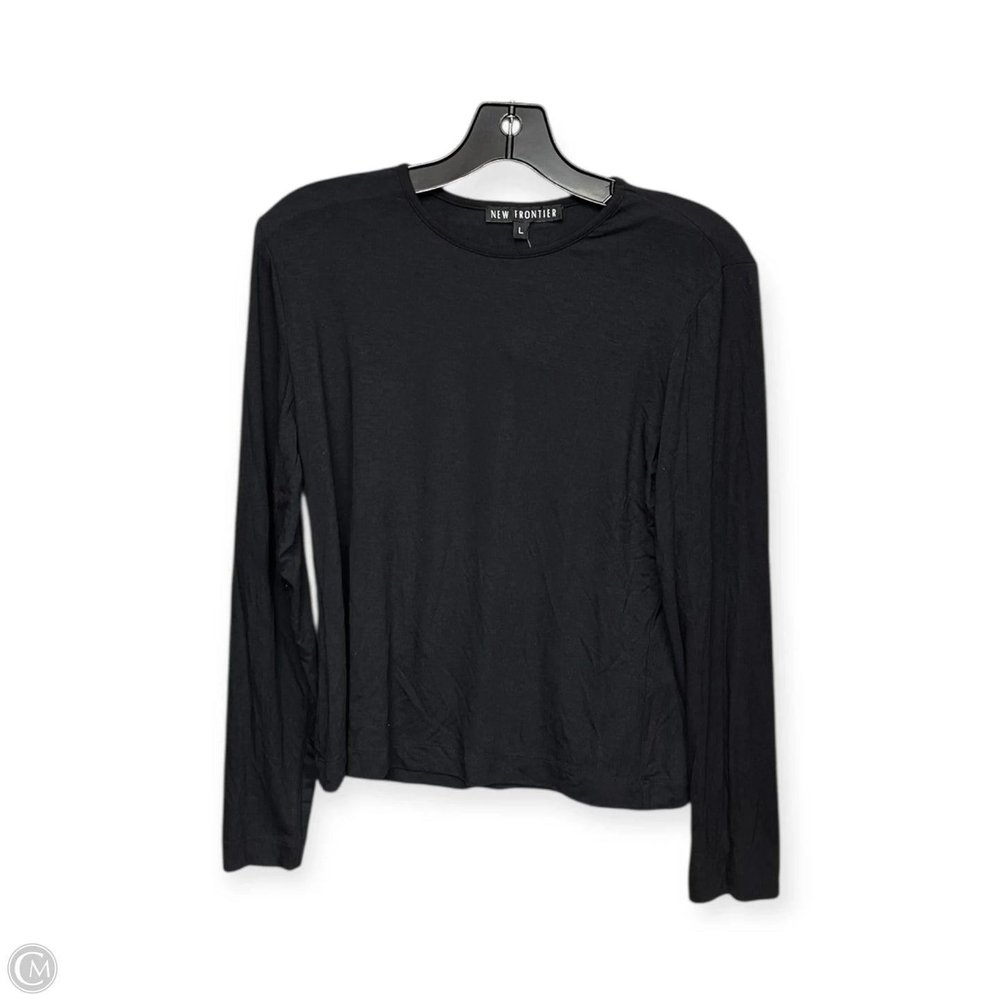 Top Long Sleeve By New Frontier In Black, Size: L