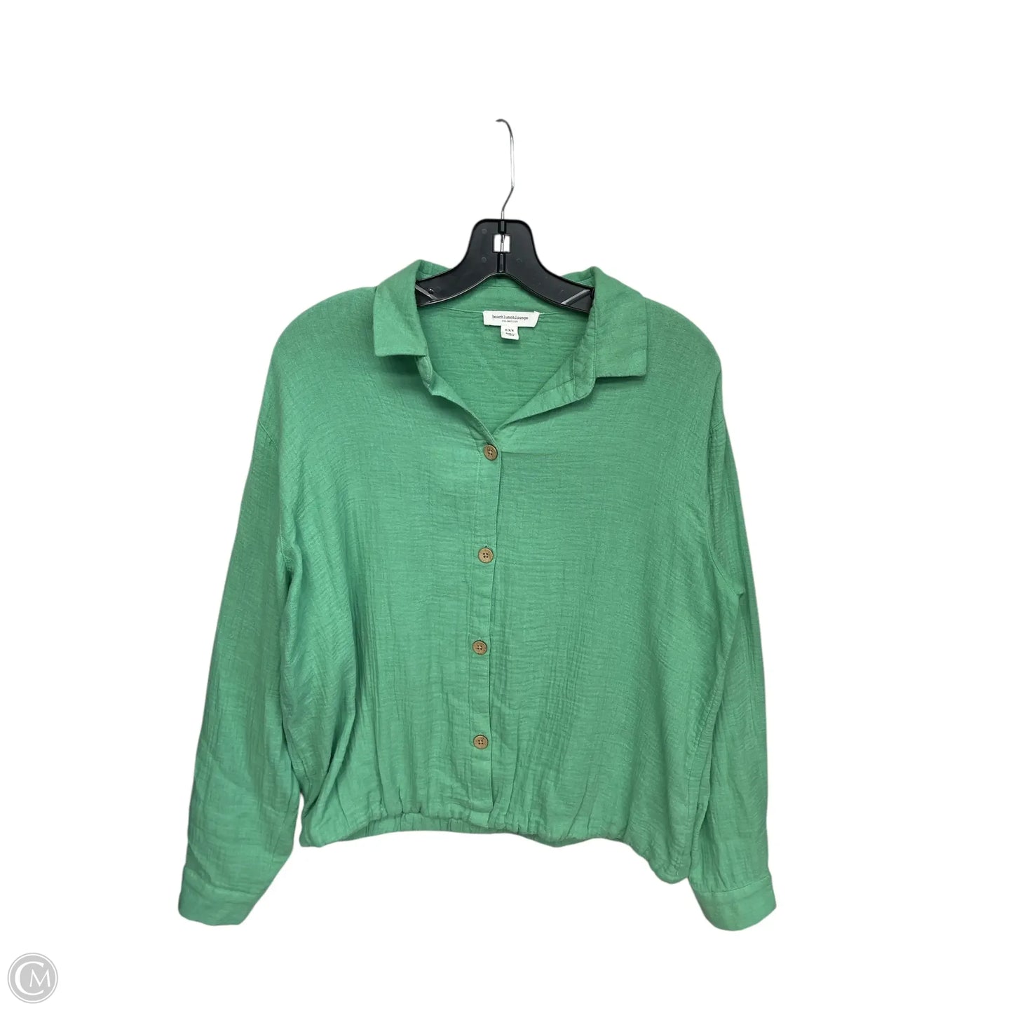 Top Long Sleeve By Beachlunchlounge In Green, Size: M