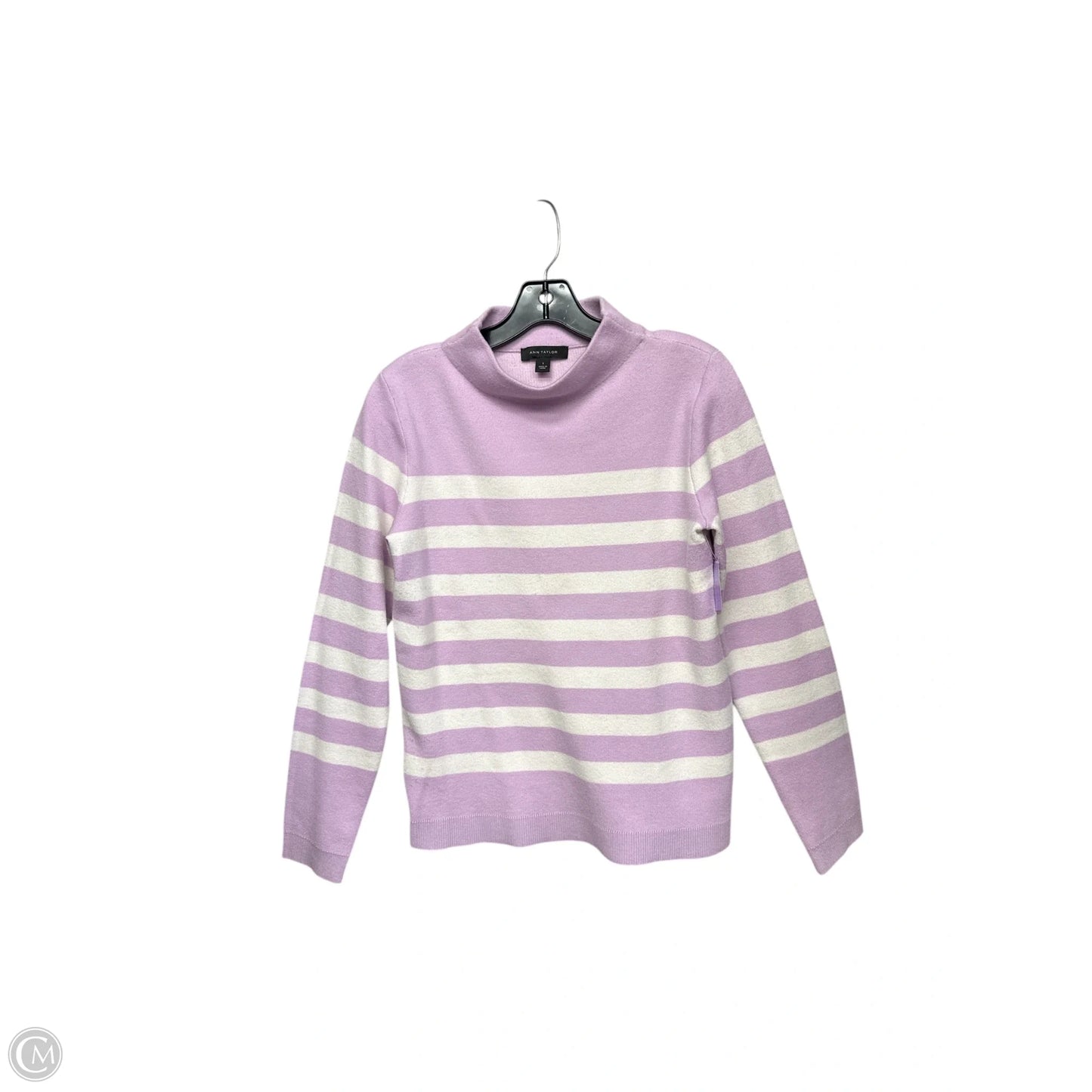 Sweater By Ann Taylor In Striped Pattern, Size: S