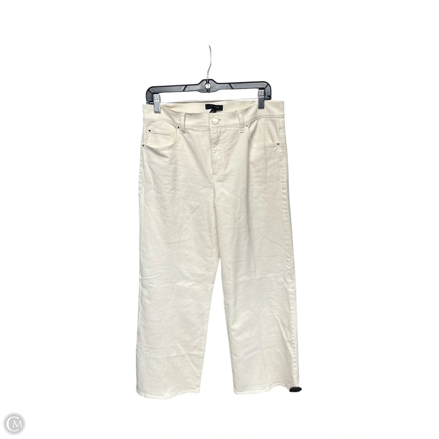 Jeans Wide Leg By Ann Taylor In Cream, Size: 8