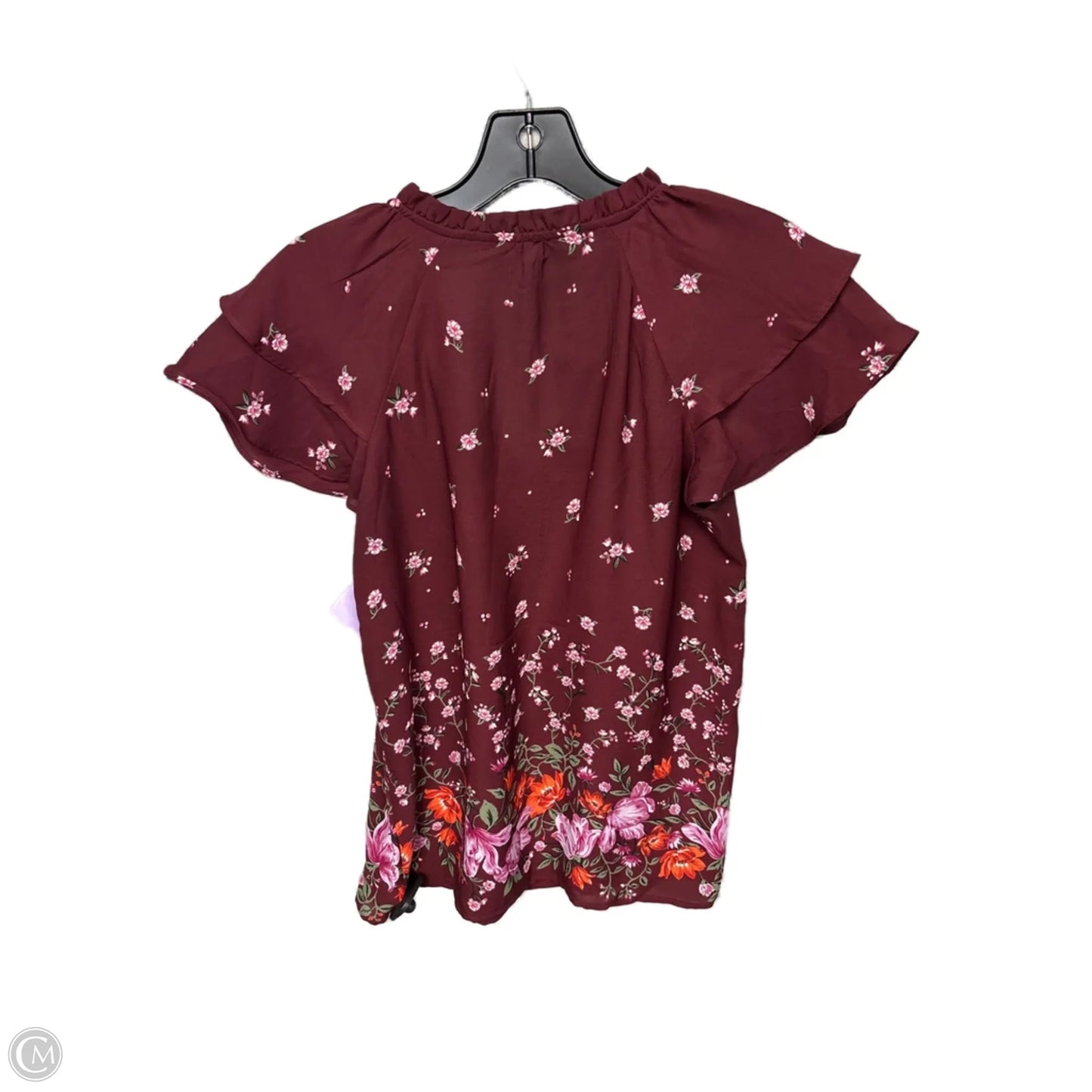 Top Short Sleeve By Old Navy In Maroon, Size: S