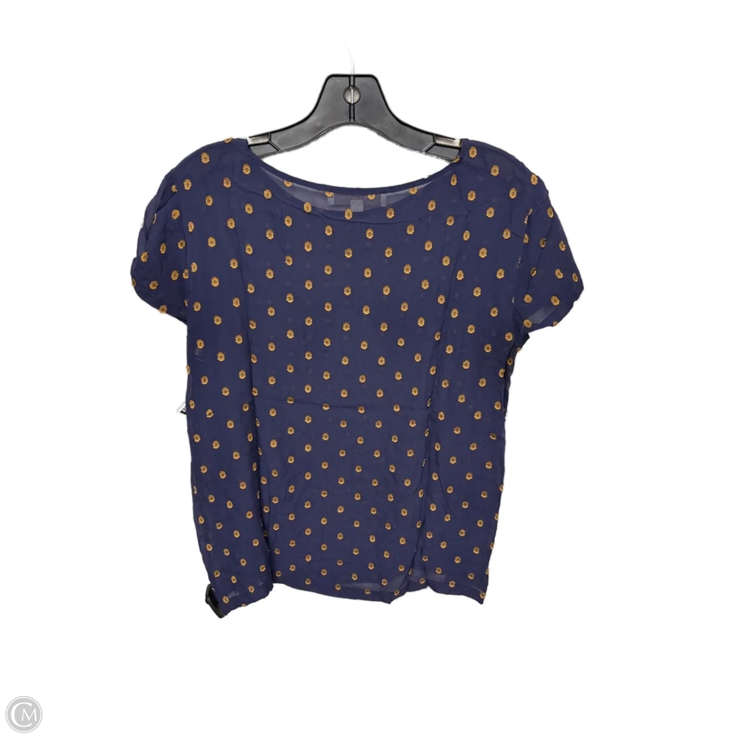 Top Short Sleeve By Loft In Polkadot Pattern, Size: M