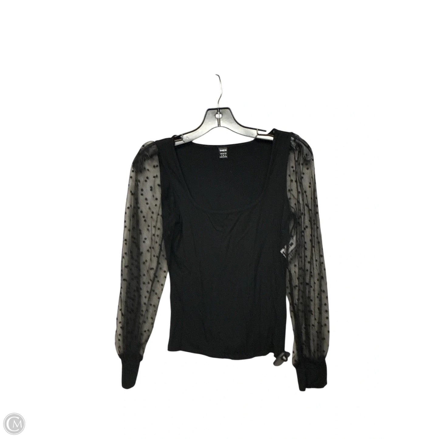 Top Long Sleeve By Shein In Black, Size: S