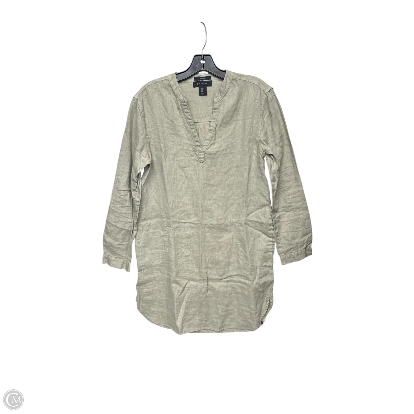Tunic Long Sleeve By Tahari By Arthur Levine In Green, Size: S
