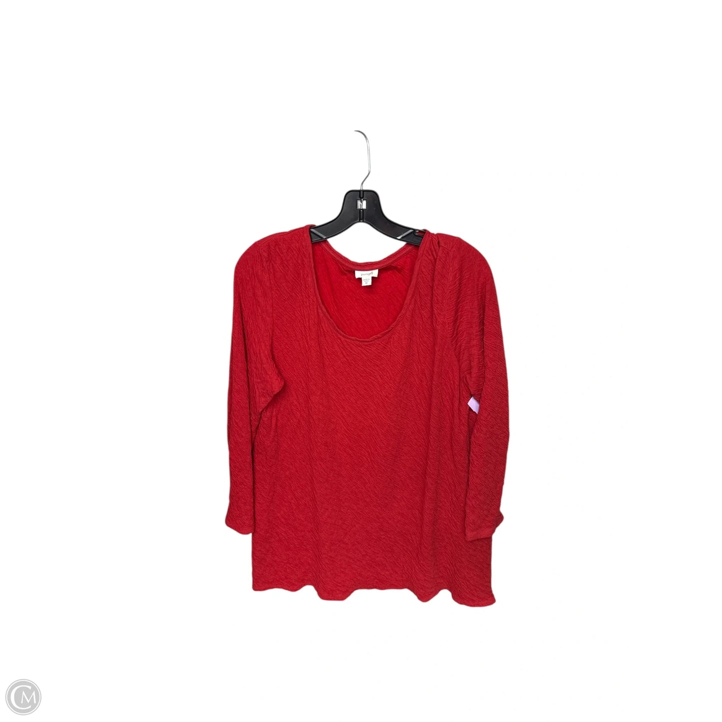 Tunic Long Sleeve By J. Jill In Red, Size: M