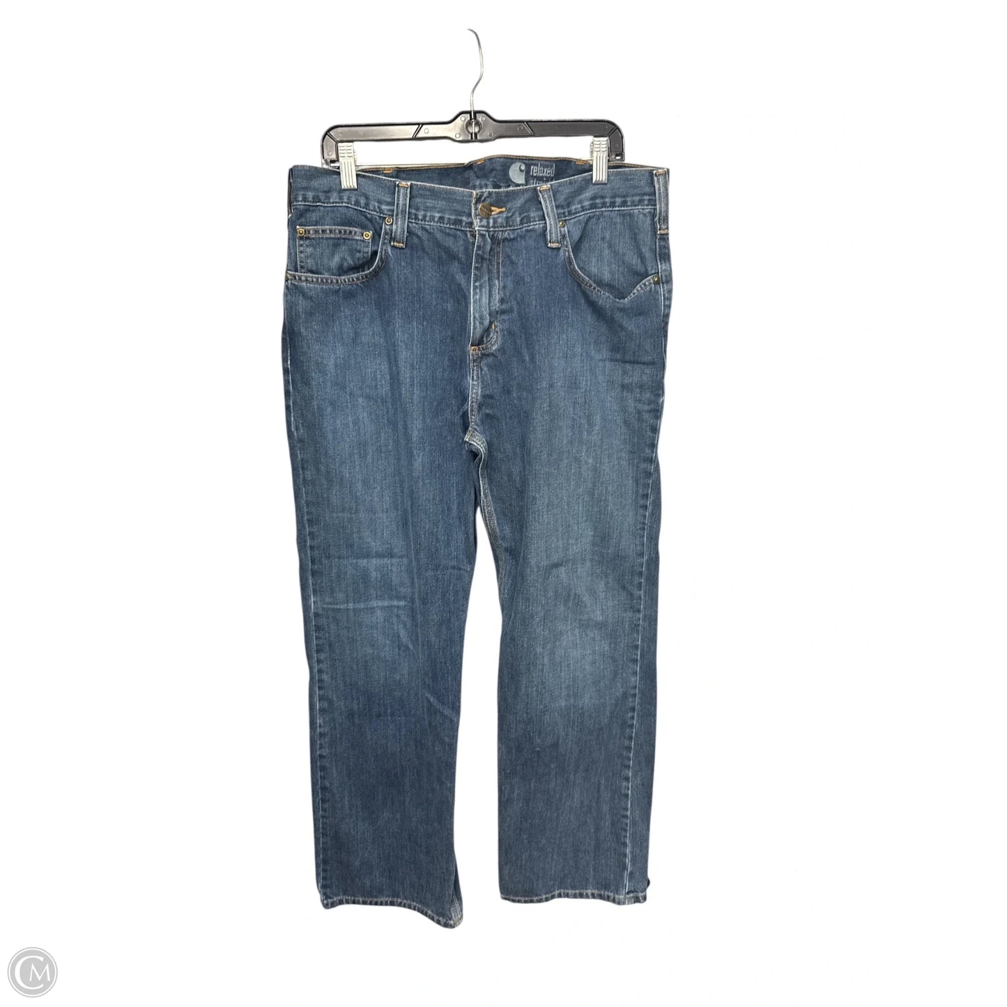 Jeans Straight By Carhartt In Blue Denim, Size: 18