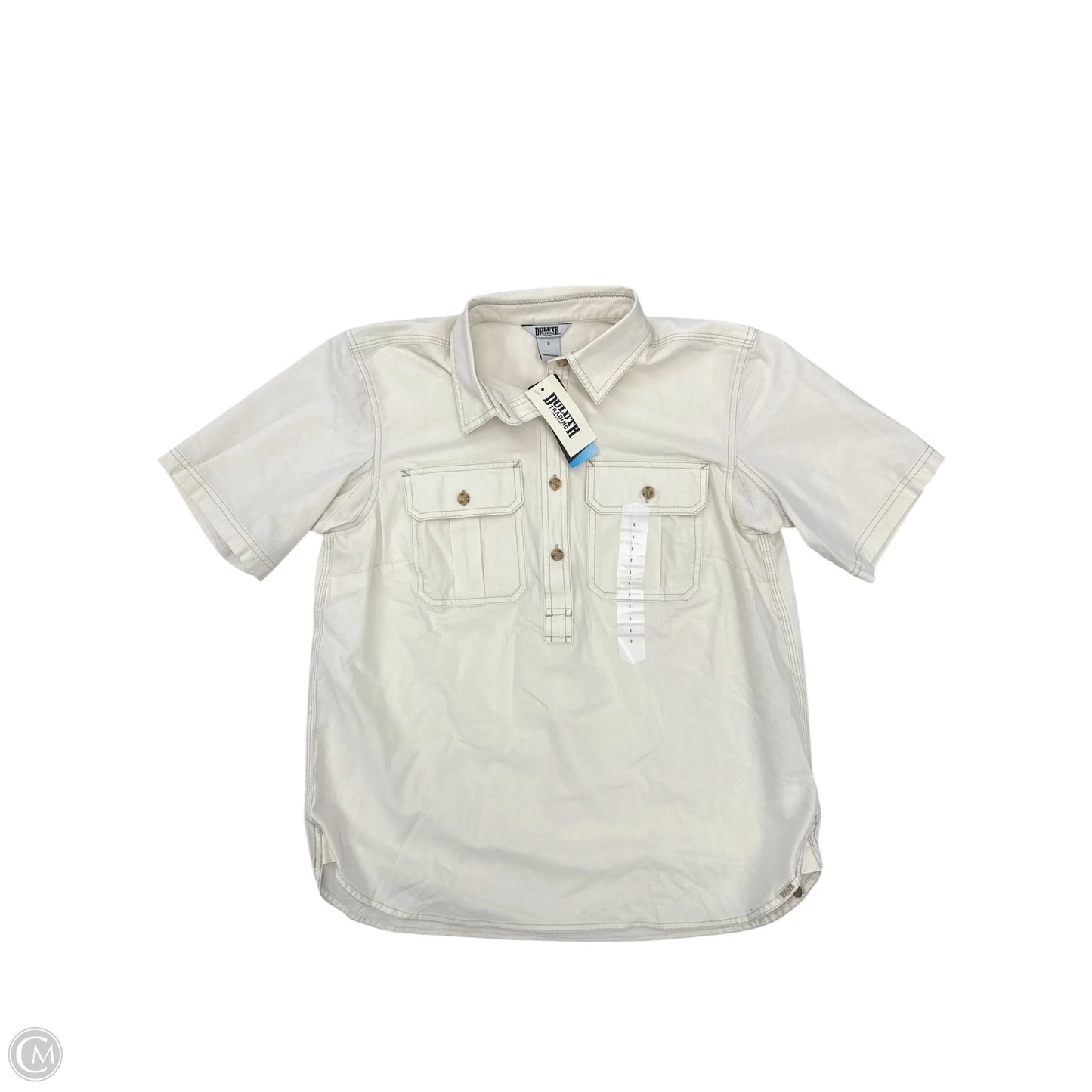 Top Short Sleeve By Duluth Trading In Cream, Size: S