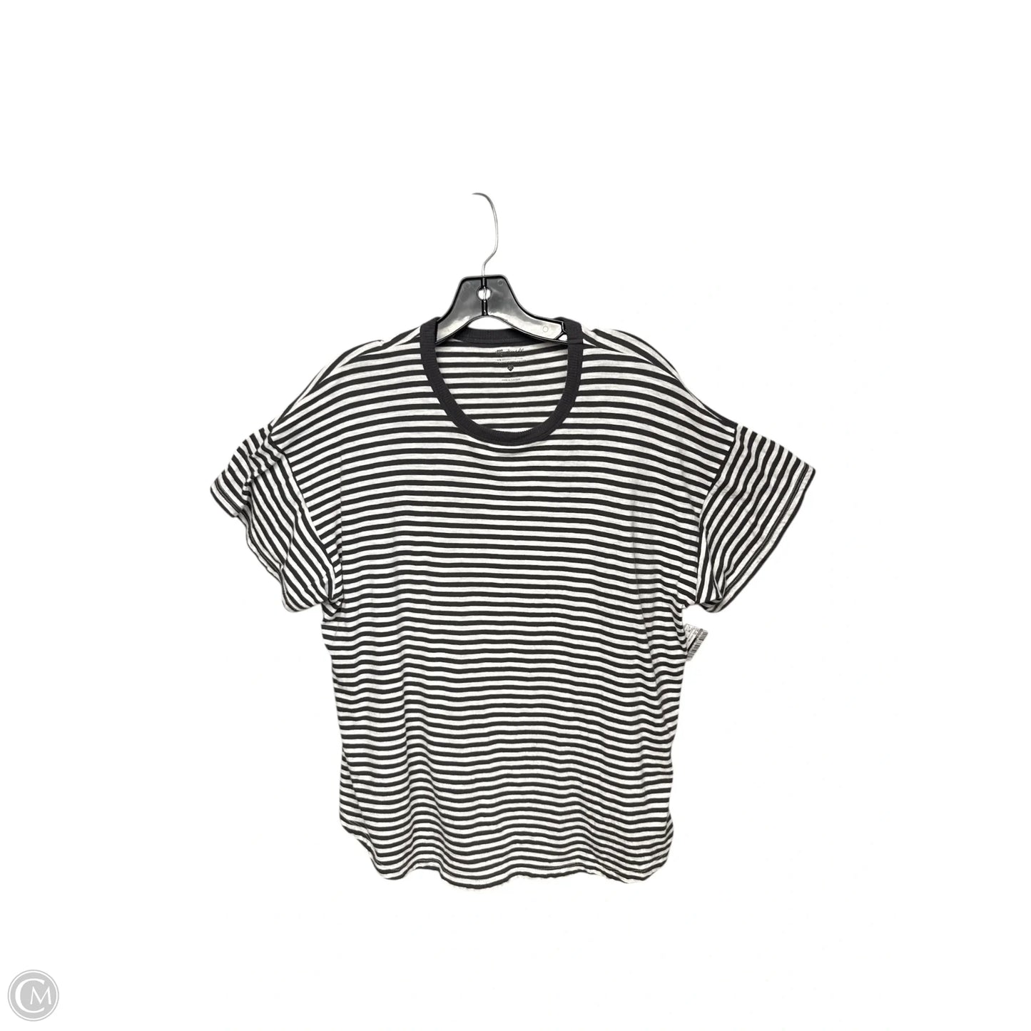 Top Short Sleeve By Madewell In Striped Pattern, Size: 1x