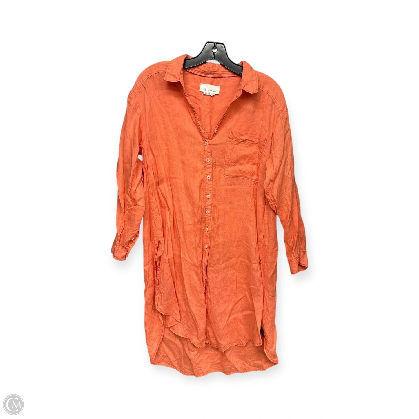Dress Casual Midi By Anthropologie In Orange, Size: Xsp