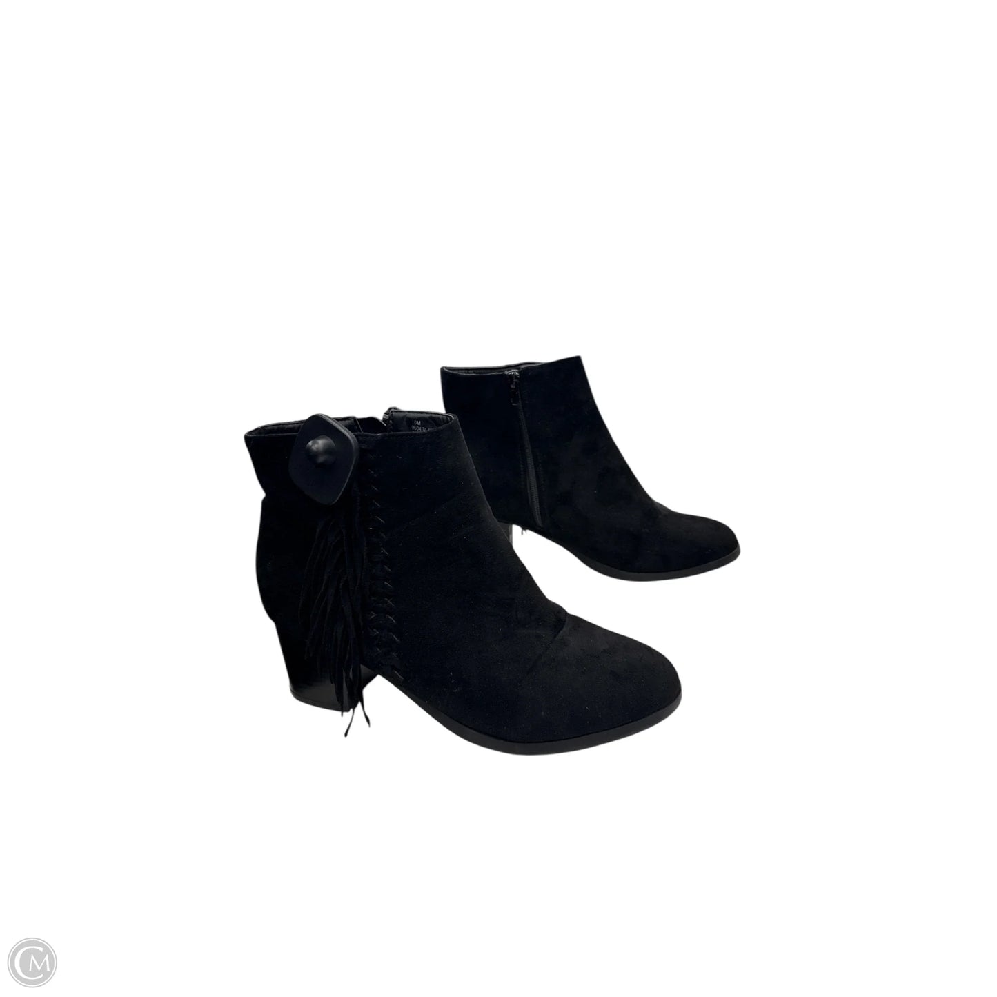 Boots Ankle Heels By Maurices In Black, Size: 10
