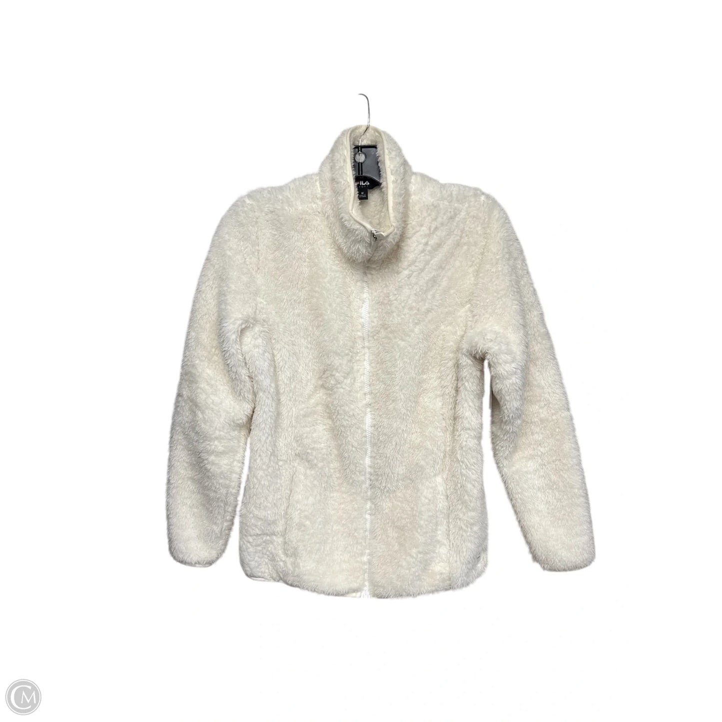 Jacket Faux Fur & Sherpa By Fila In Cream, Size: M