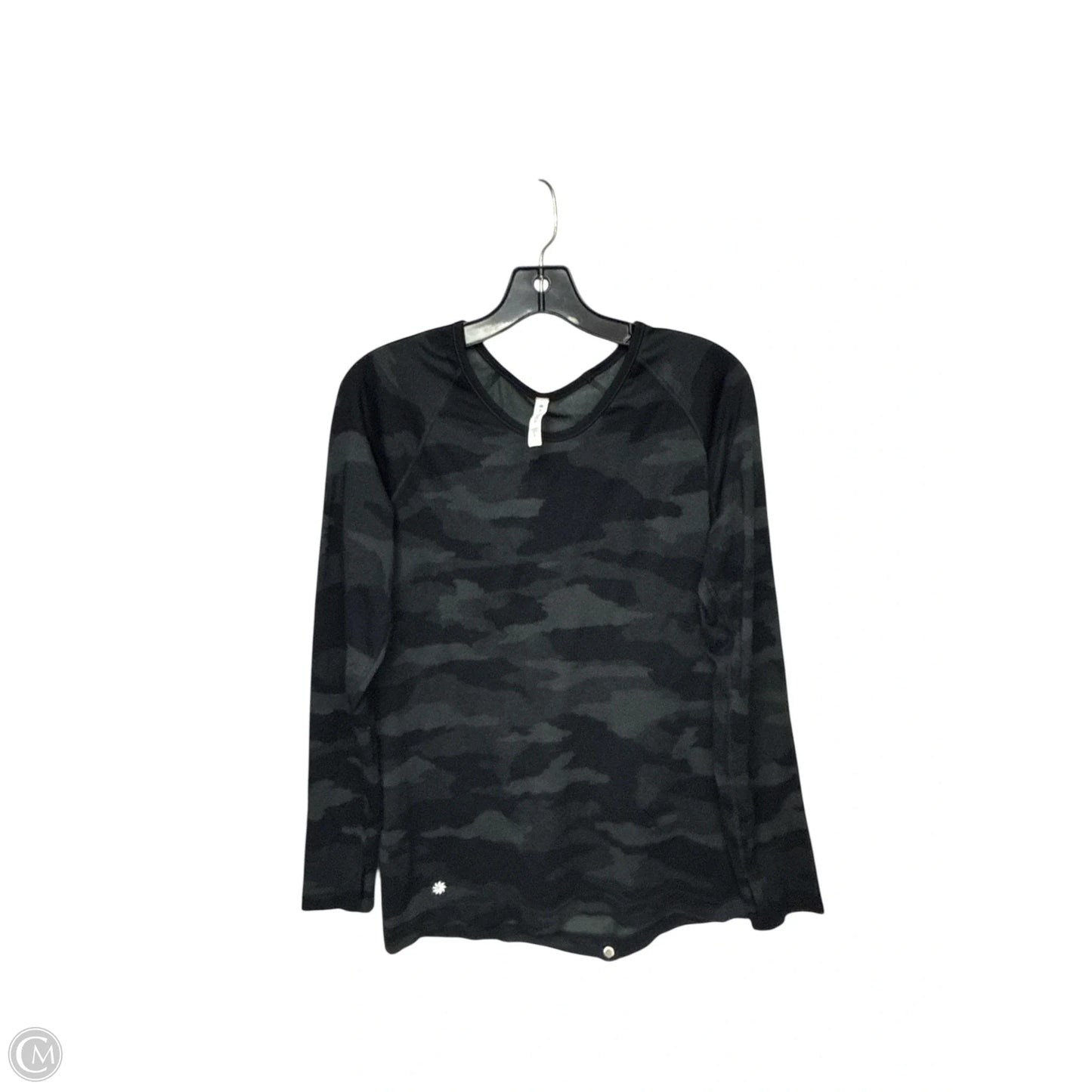 Athletic Top Long Sleeve Crewneck By Athleta In Camouflage Print, Size: L