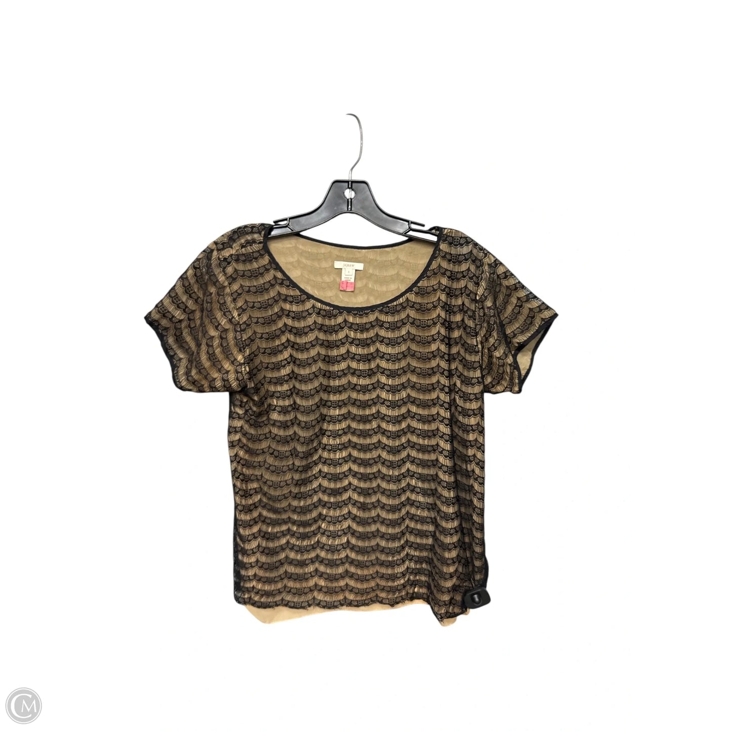 Top Short Sleeve By J. Crew In Black & Tan, Size: S