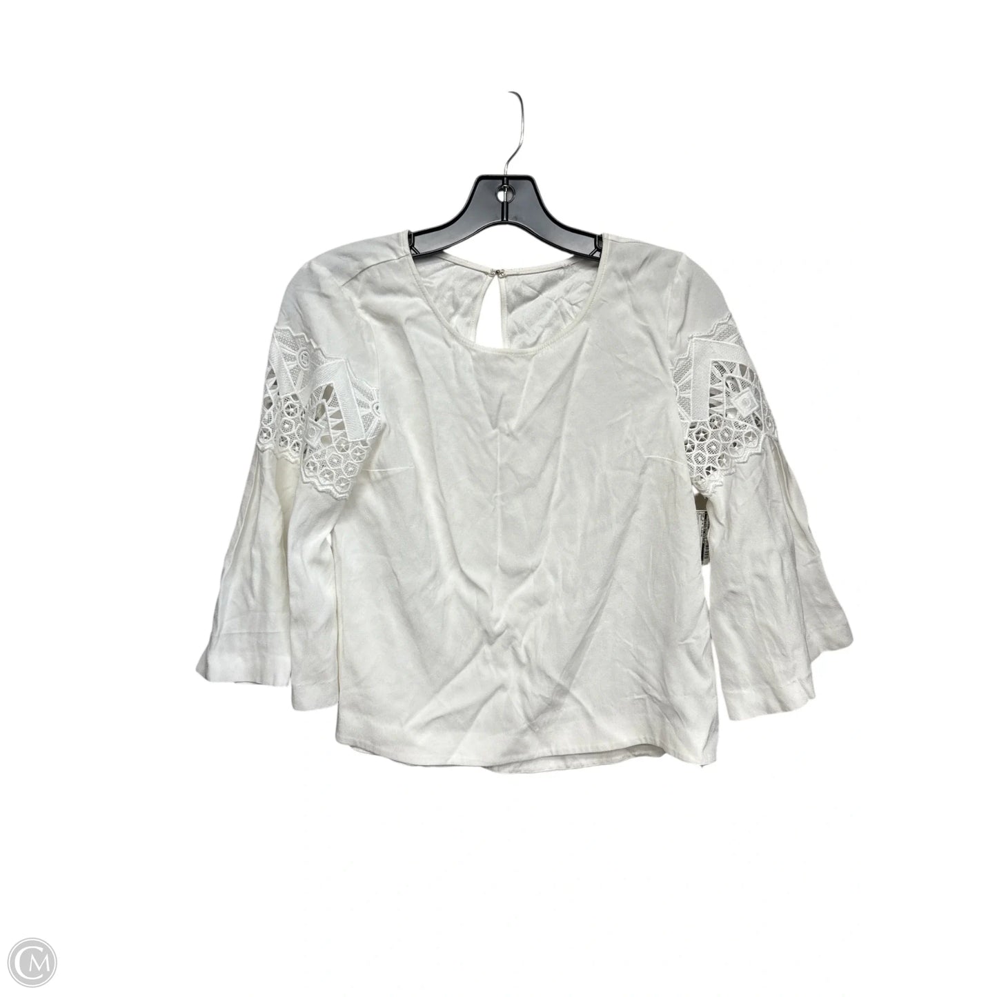Top 3/4 Sleeve By Clothes Mentor In Cream, Size: S