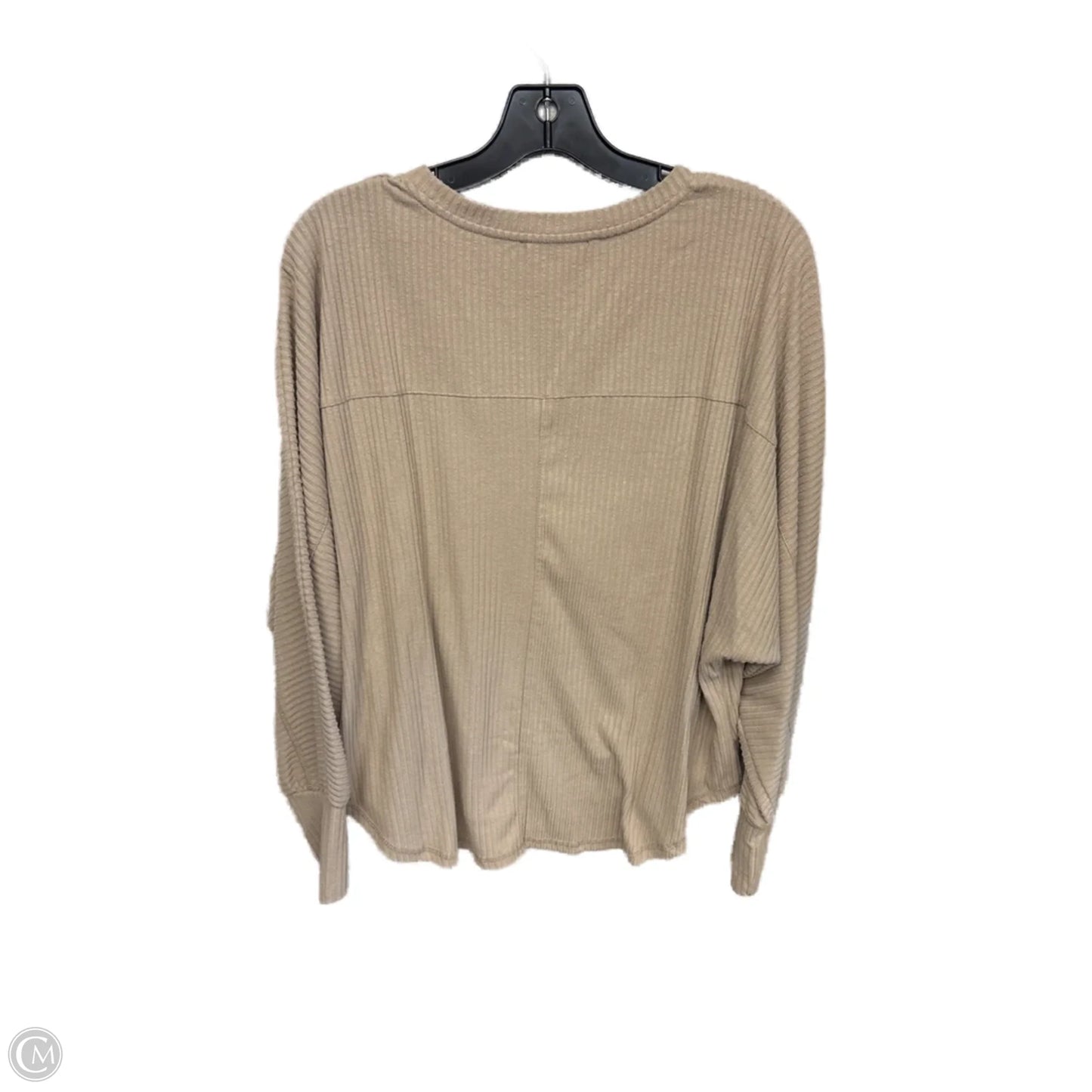 Top Long Sleeve By Jane And Delancey In Tan, Size: M