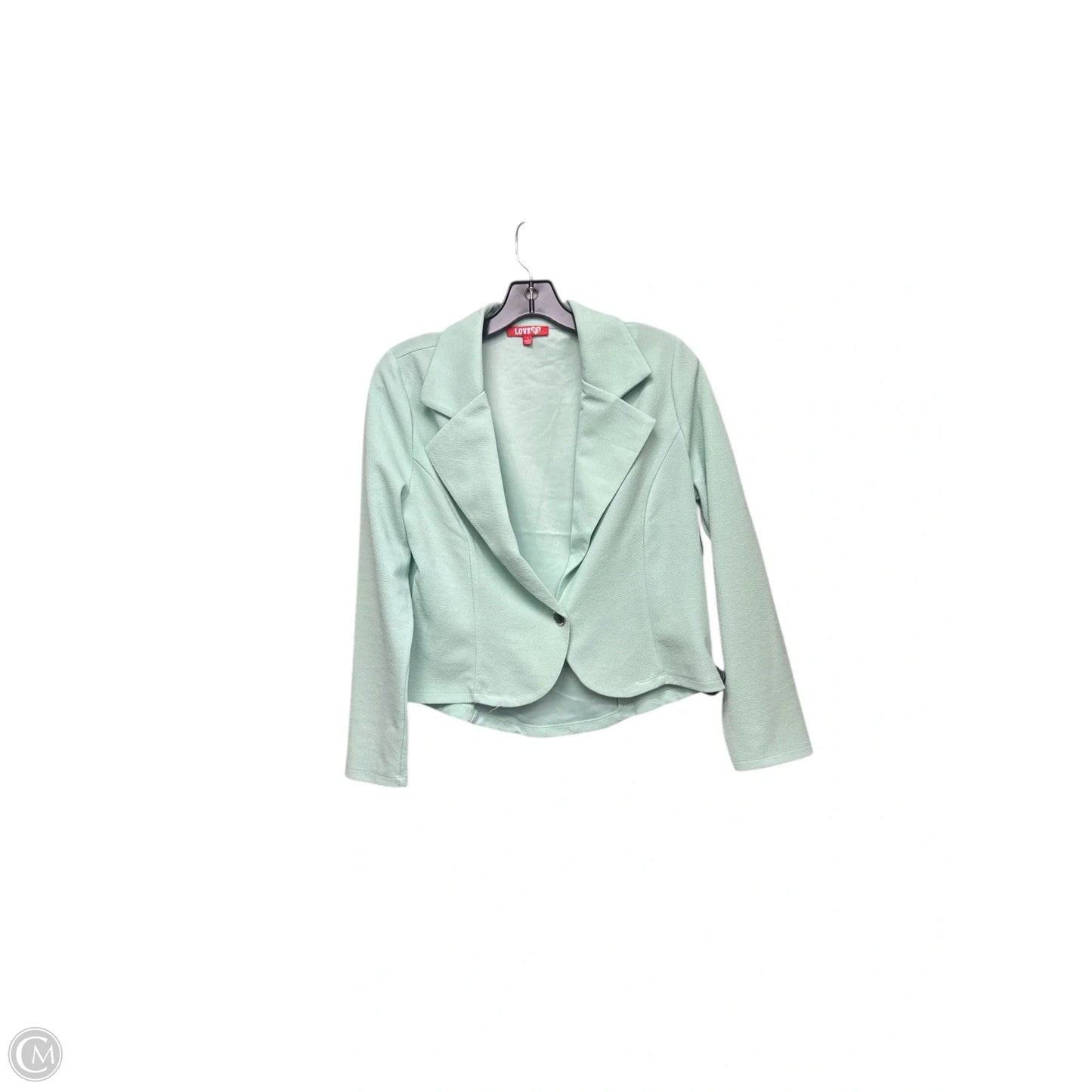 Blazer By Clothes Mentor In Aqua, Size: L