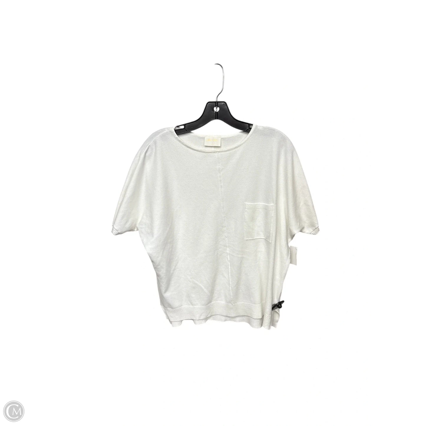 Sweater Short Sleeve By Clothes Mentor In Cream, Size: L