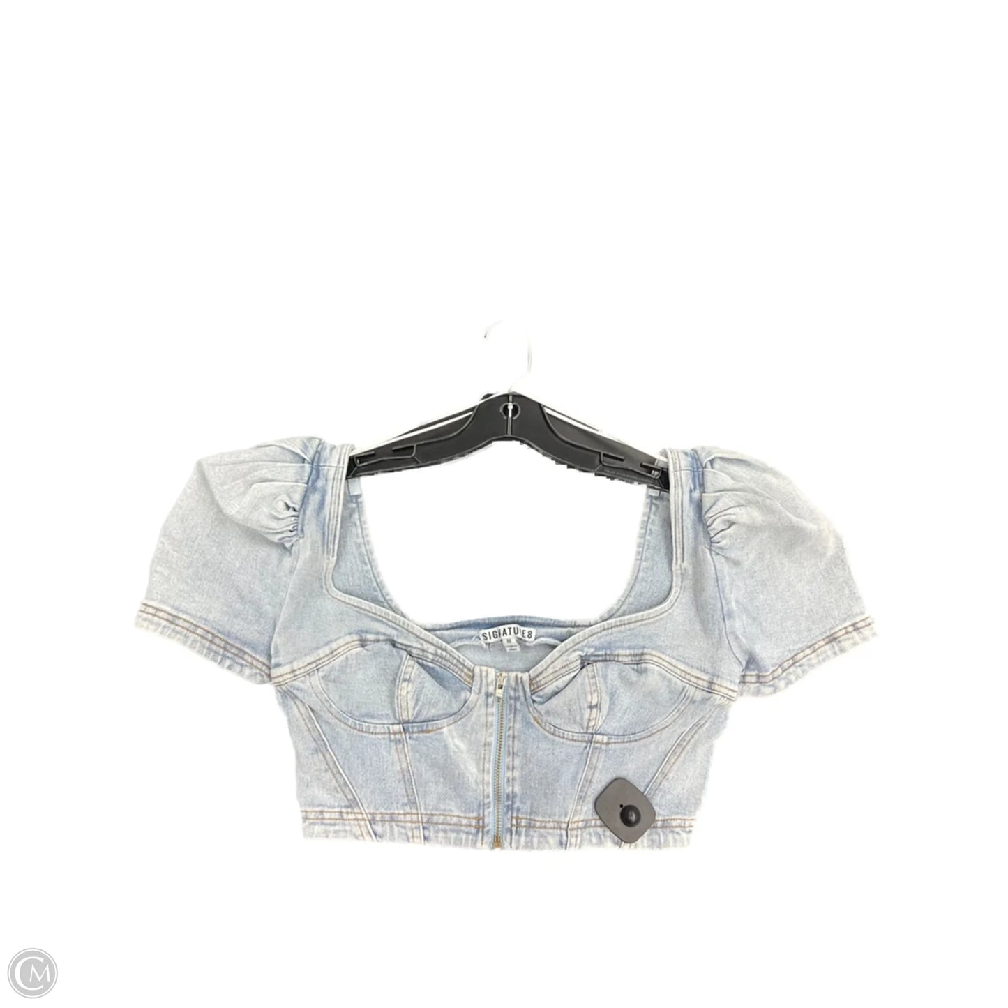 Top Short Sleeve By Clothes Mentor In Blue Denim, Size: M