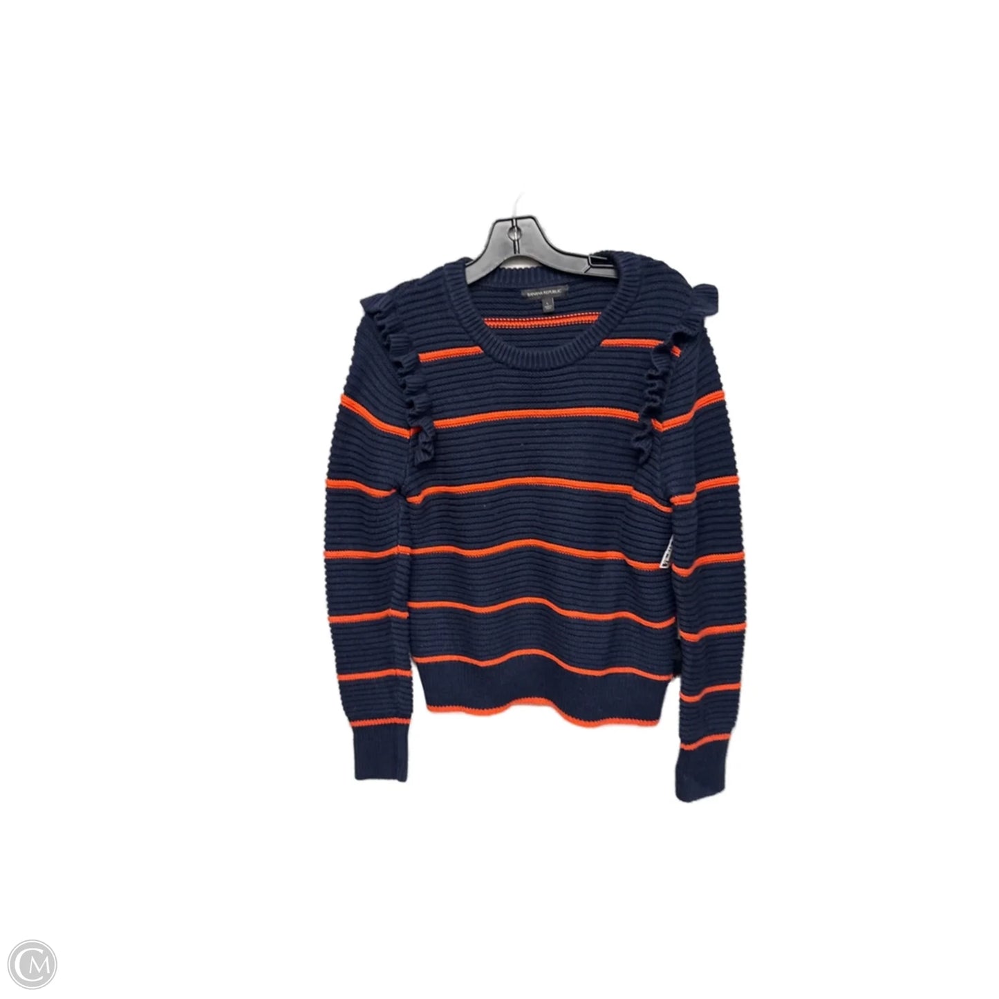 Sweater By Banana Republic In Blue & Orange, Size: L