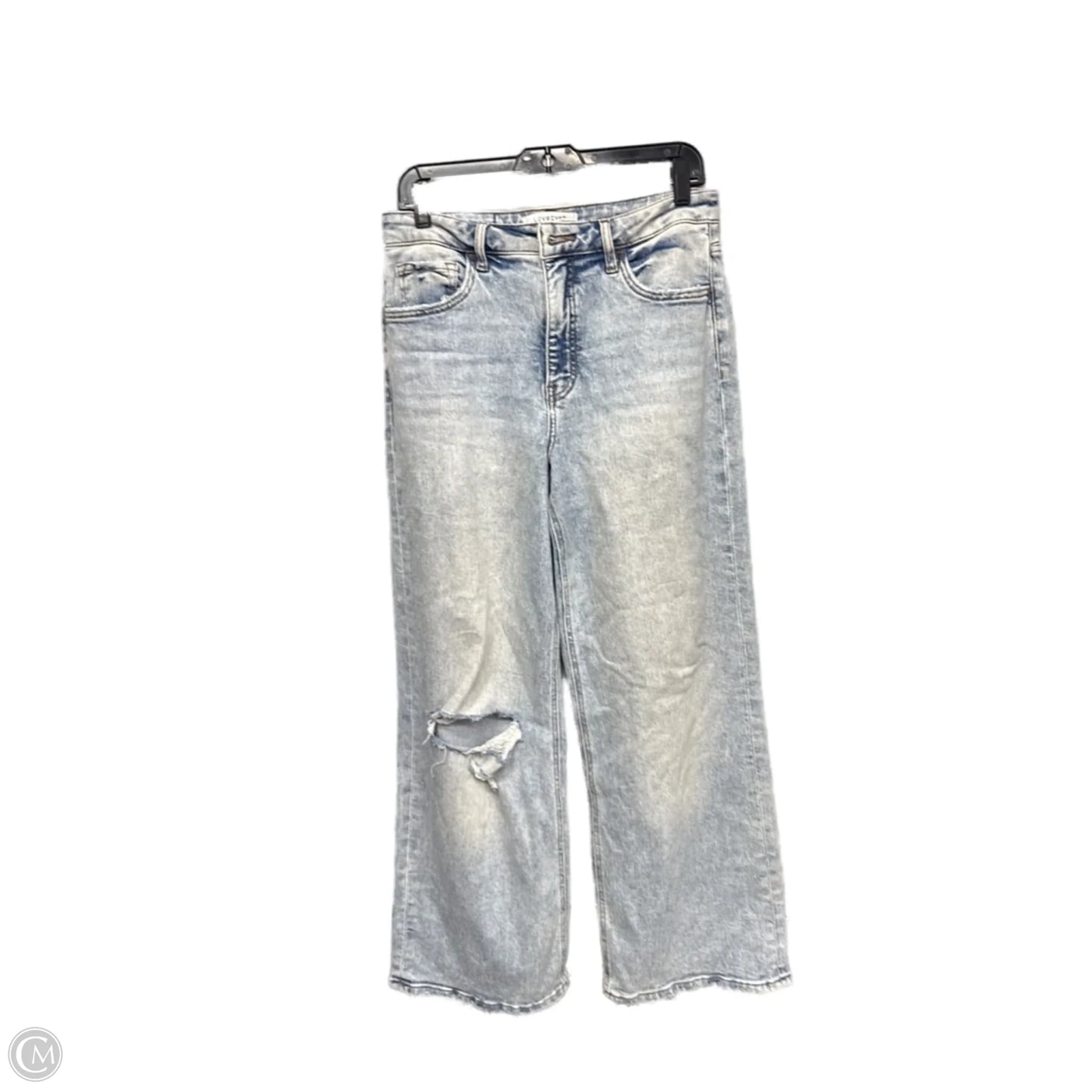 Jeans Wide Leg By Vervet In Blue Denim, Size: 8