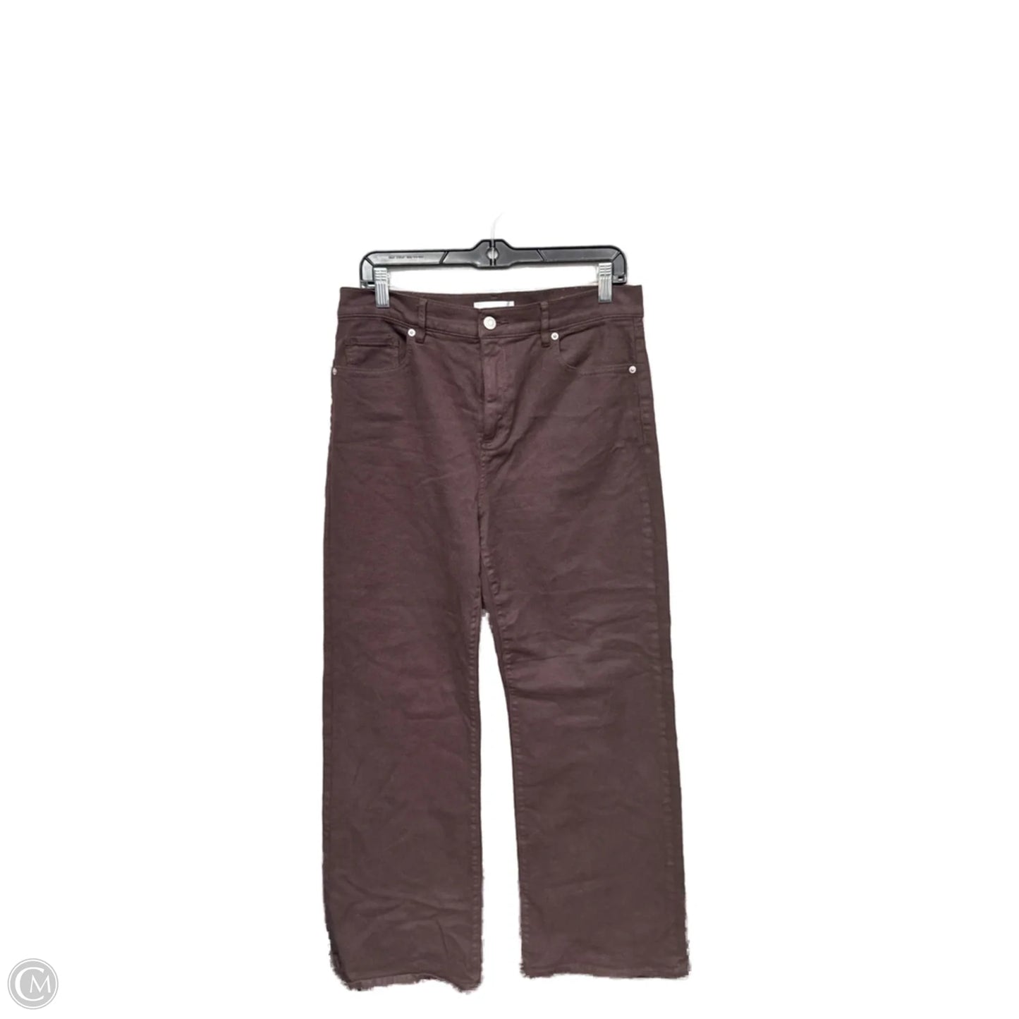 Jeans Wide Leg By Loft In Brown Denim, Size: 8