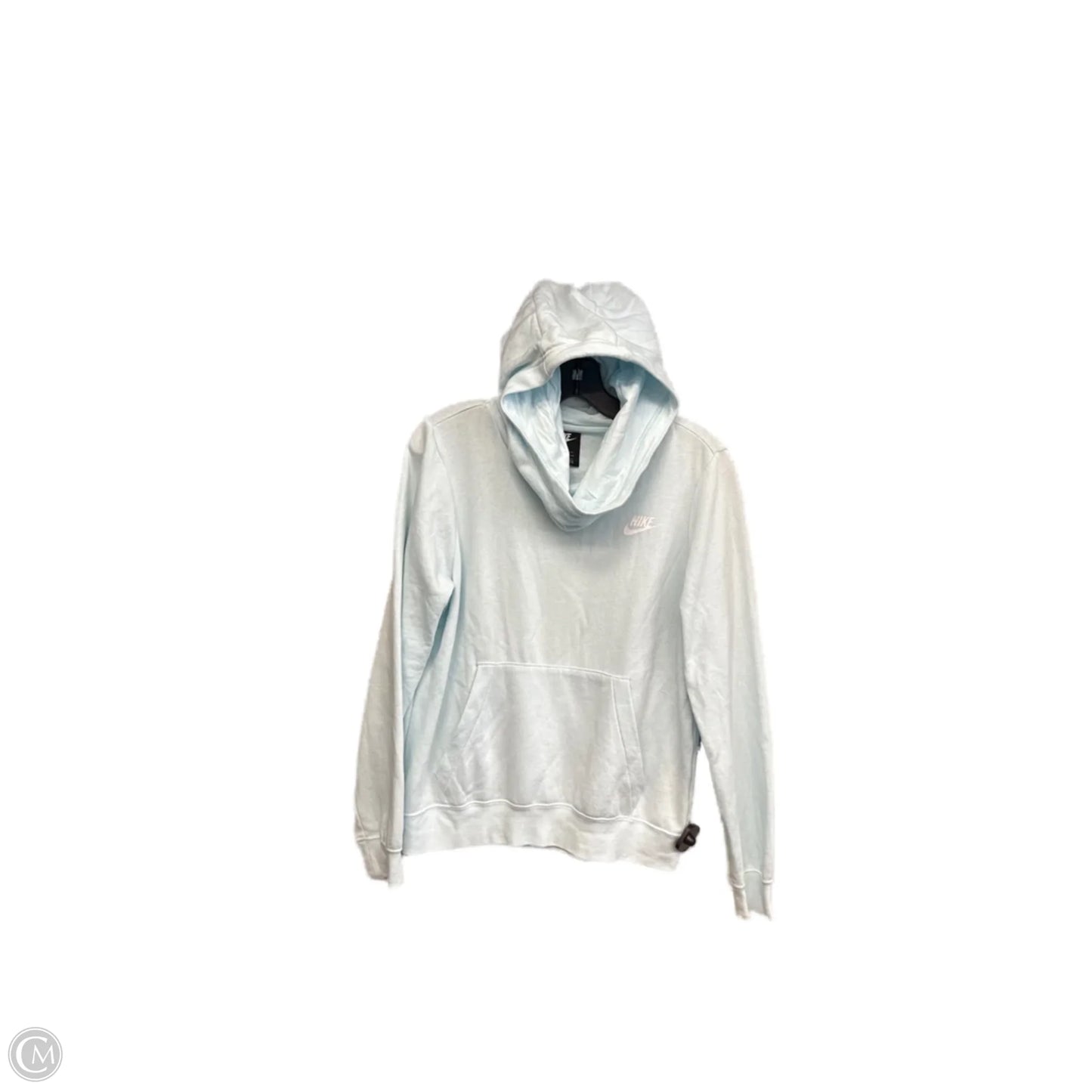 Athletic Top Long Sleeve Collar By Nike Apparel In Aqua, Size: S