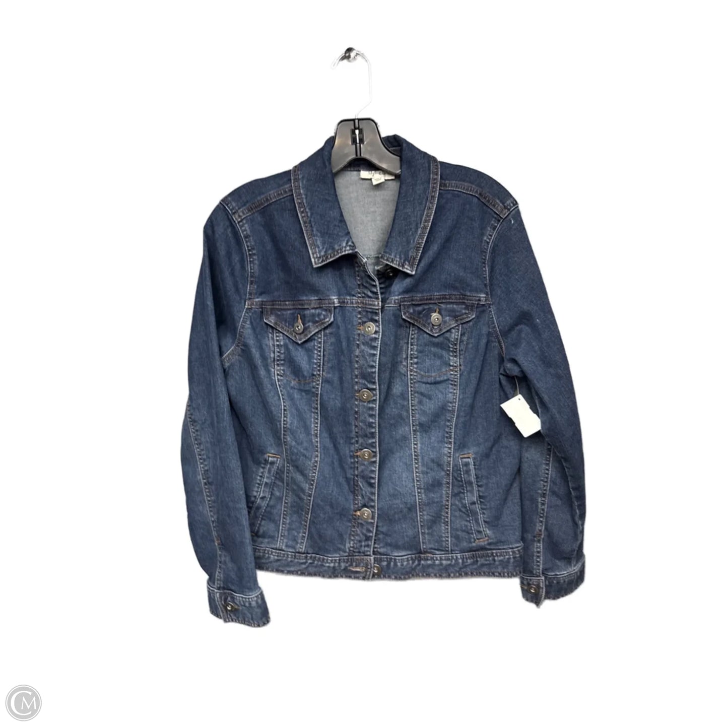 Jacket Denim By Style And Company In Blue Denim, Size: L