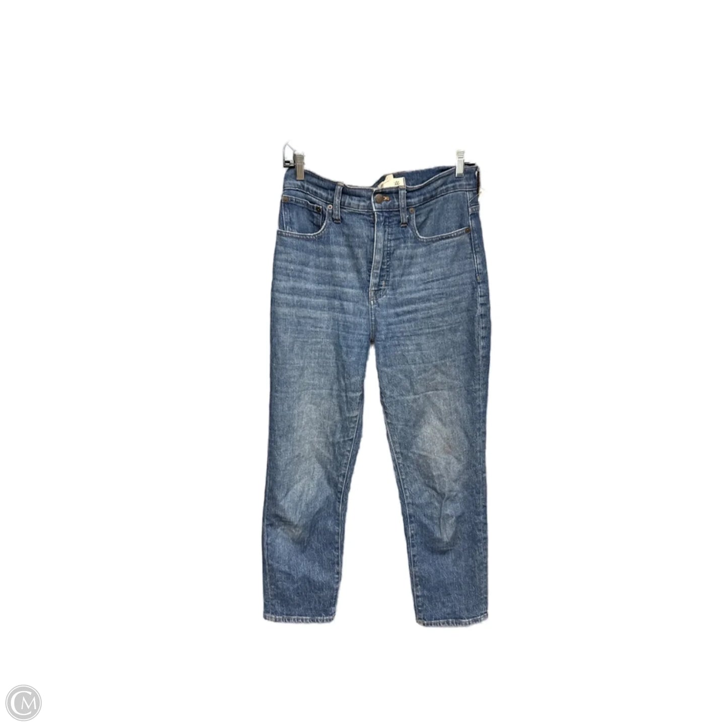 Jeans Straight By Madewell In Blue Denim, Size: 4