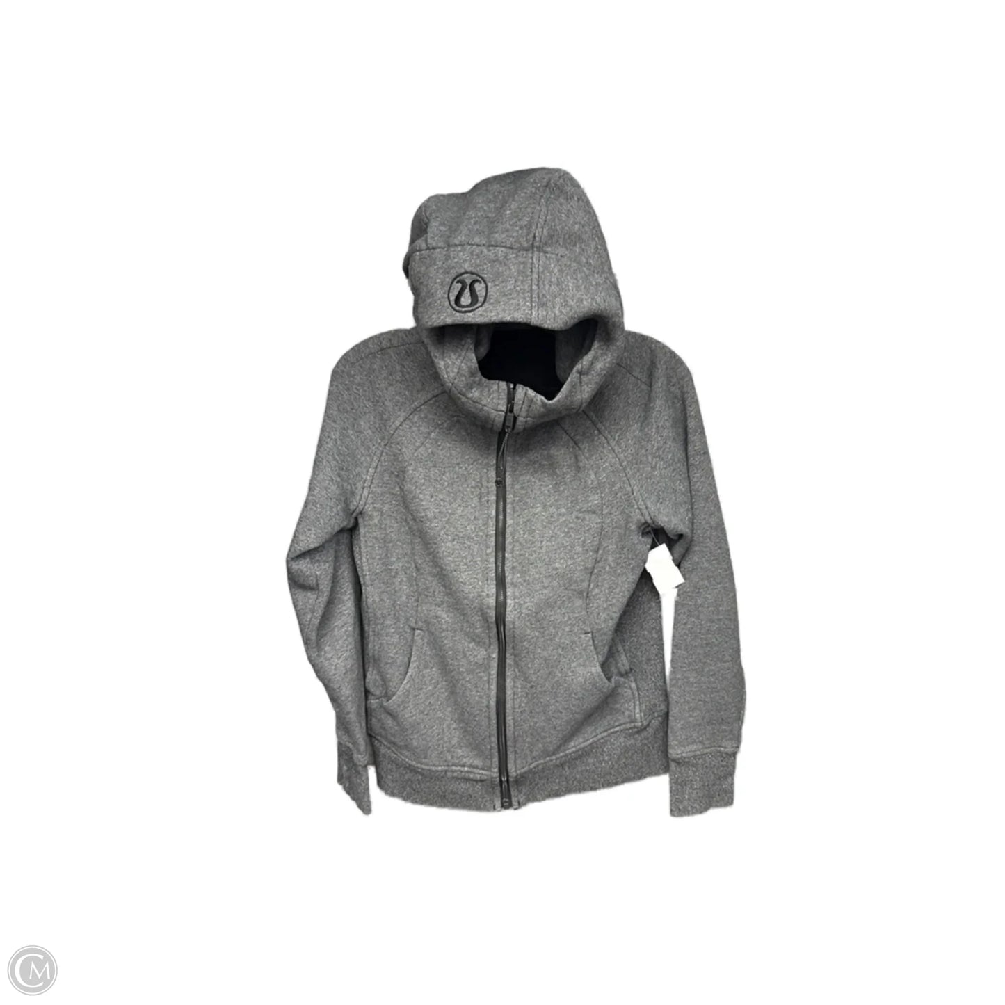 Athletic Sweatshirt Hoodie By Lululemon In Grey, Size: S