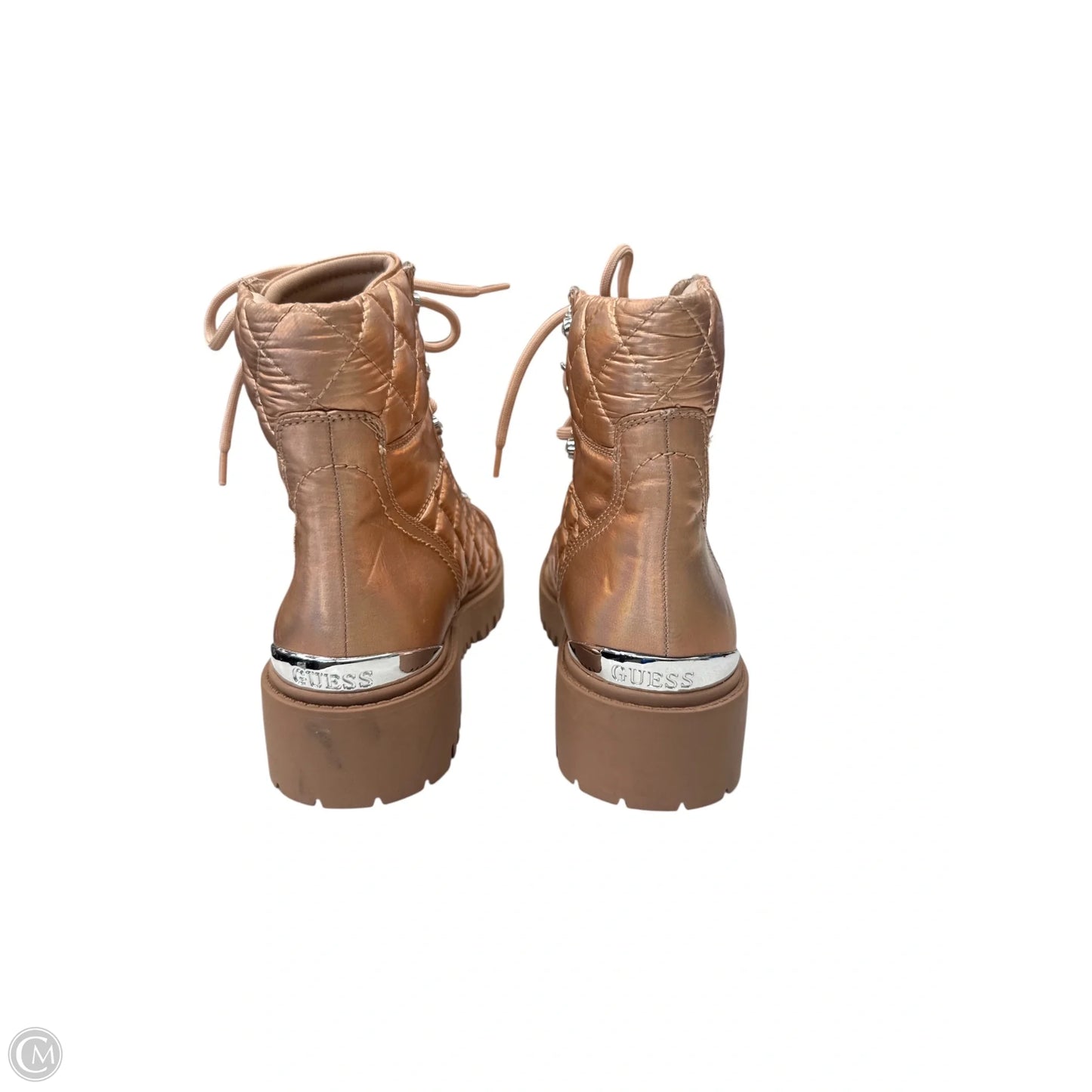Boots Combat By Guess In Rose Gold, Size: 9.5