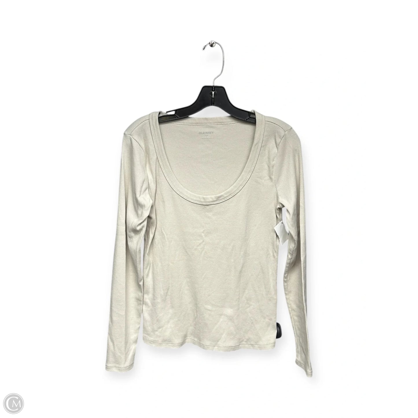Top Long Sleeve Basic By Old Navy In Beige, Size: L