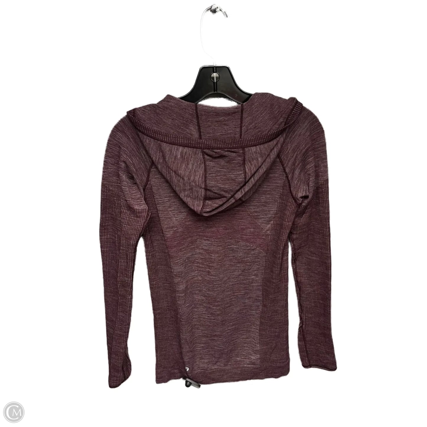 Athletic Top Long Sleeve Hoodie By Lululemon In Maroon, Size: S