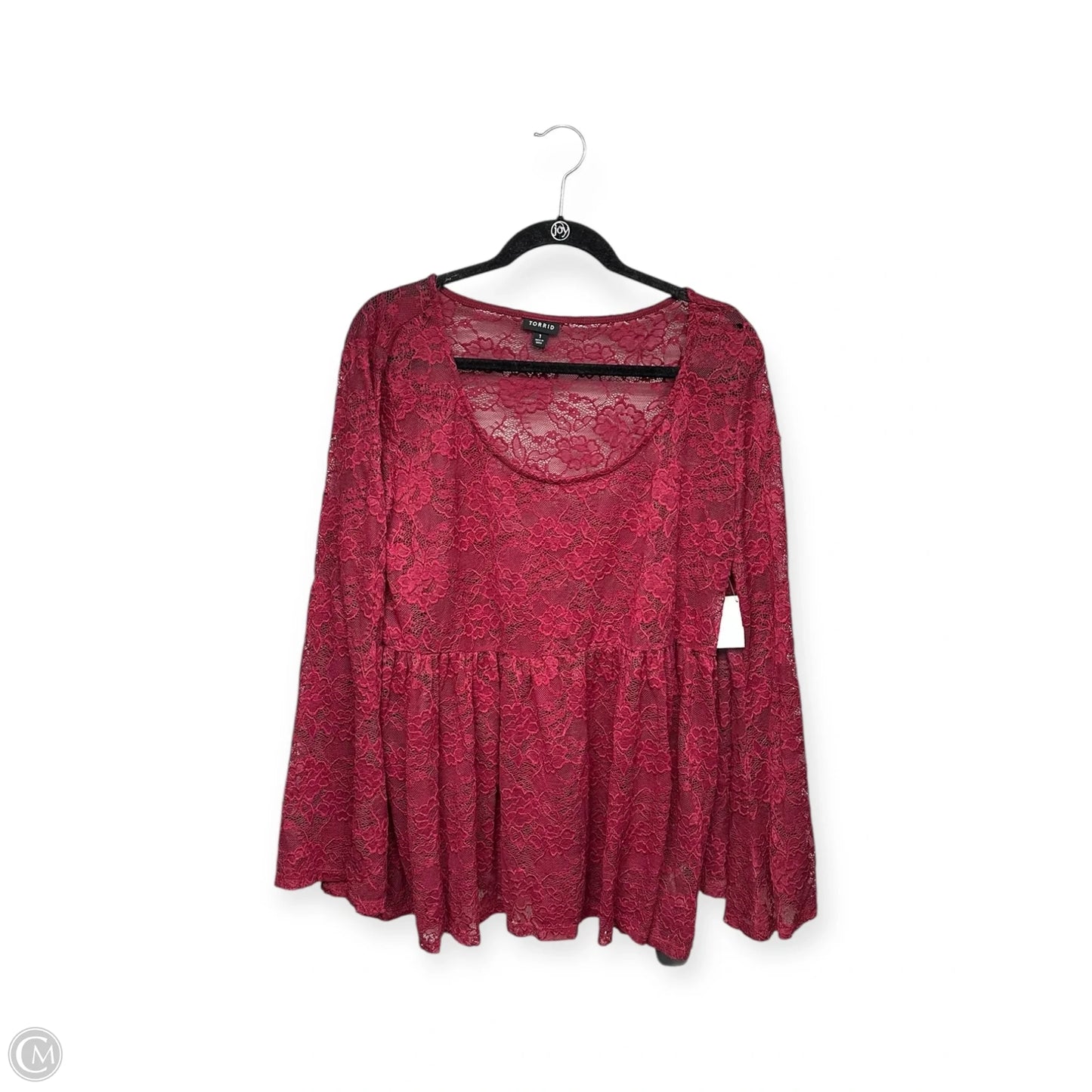 Top Long Sleeve By Torrid In Red, Size: 1x