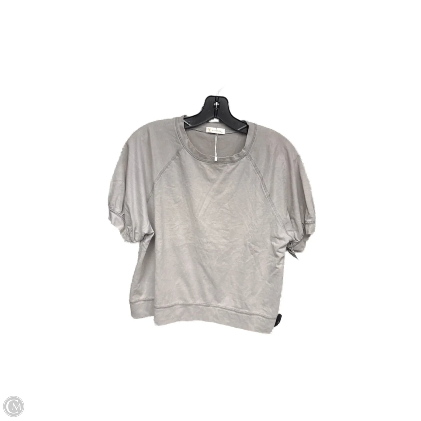 Top Short Sleeve By Kirundo In Grey, Size: M