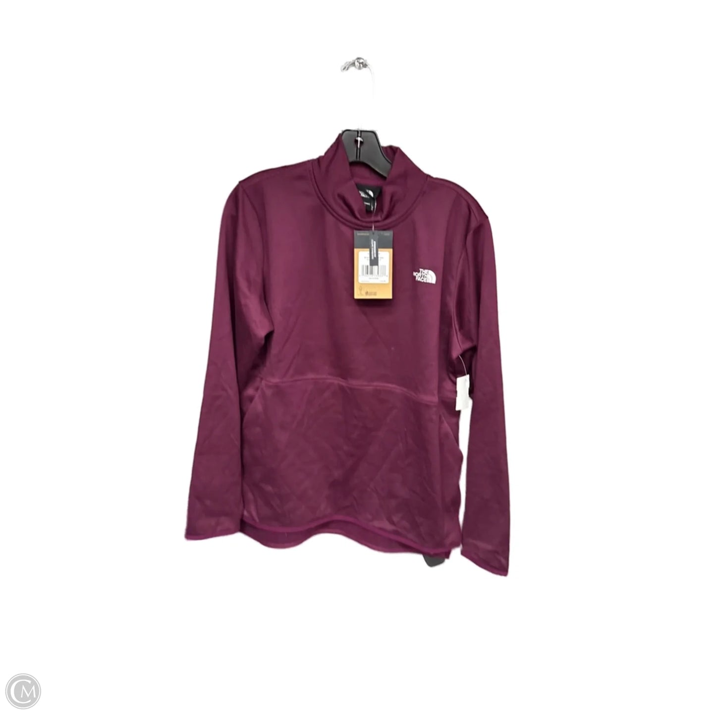 Athletic Sweatshirt Collar By The North Face In Maroon, Size: M
