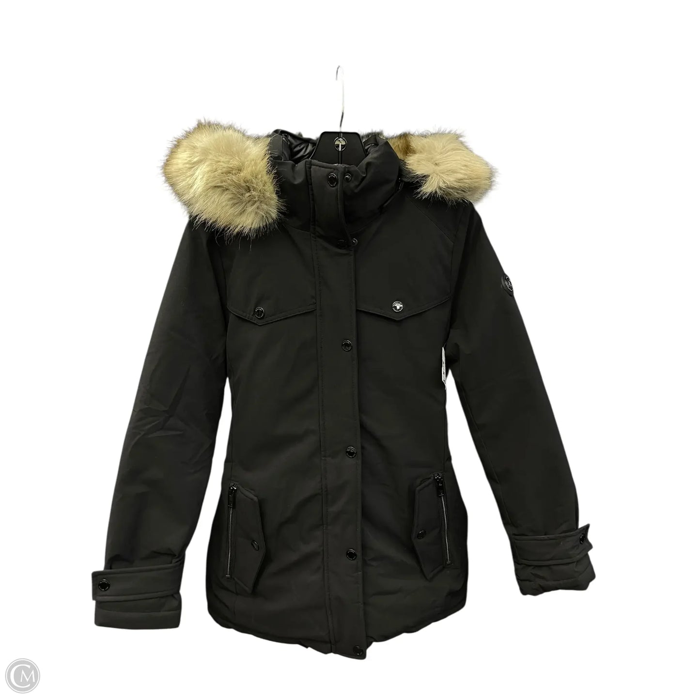 Coat Parka By Michael By Michael Kors In Black, Size: S