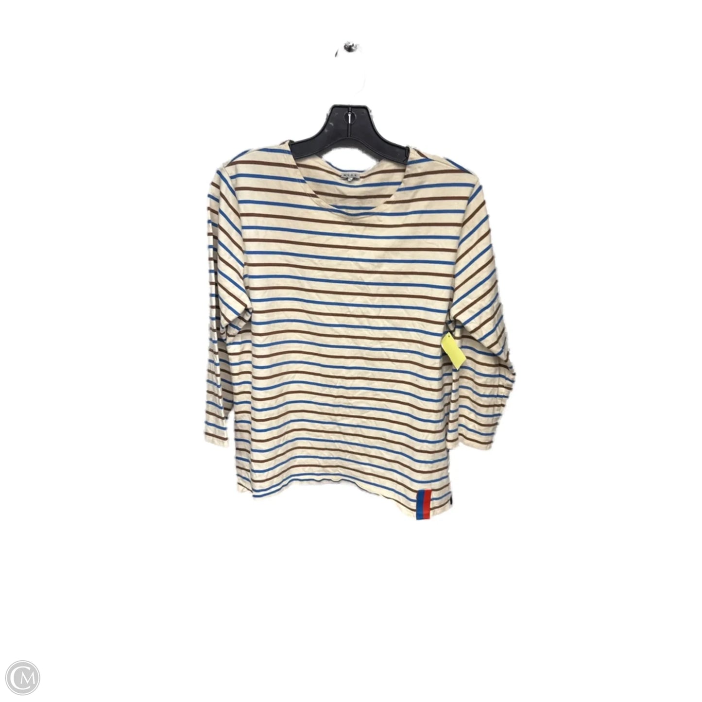Top 3/4 Sleeve By Kule In Striped Pattern, Size: L
