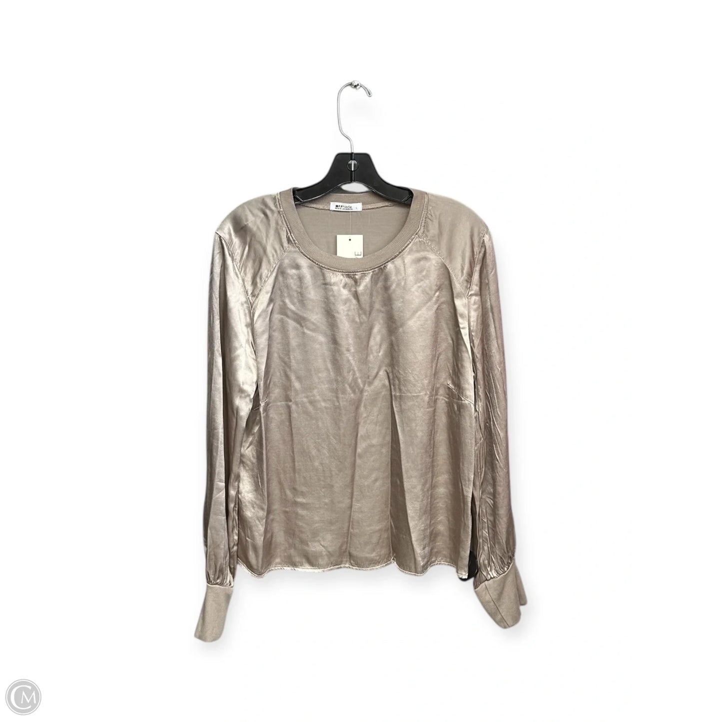 Top Long Sleeve By La Made In Silver, Size: L
