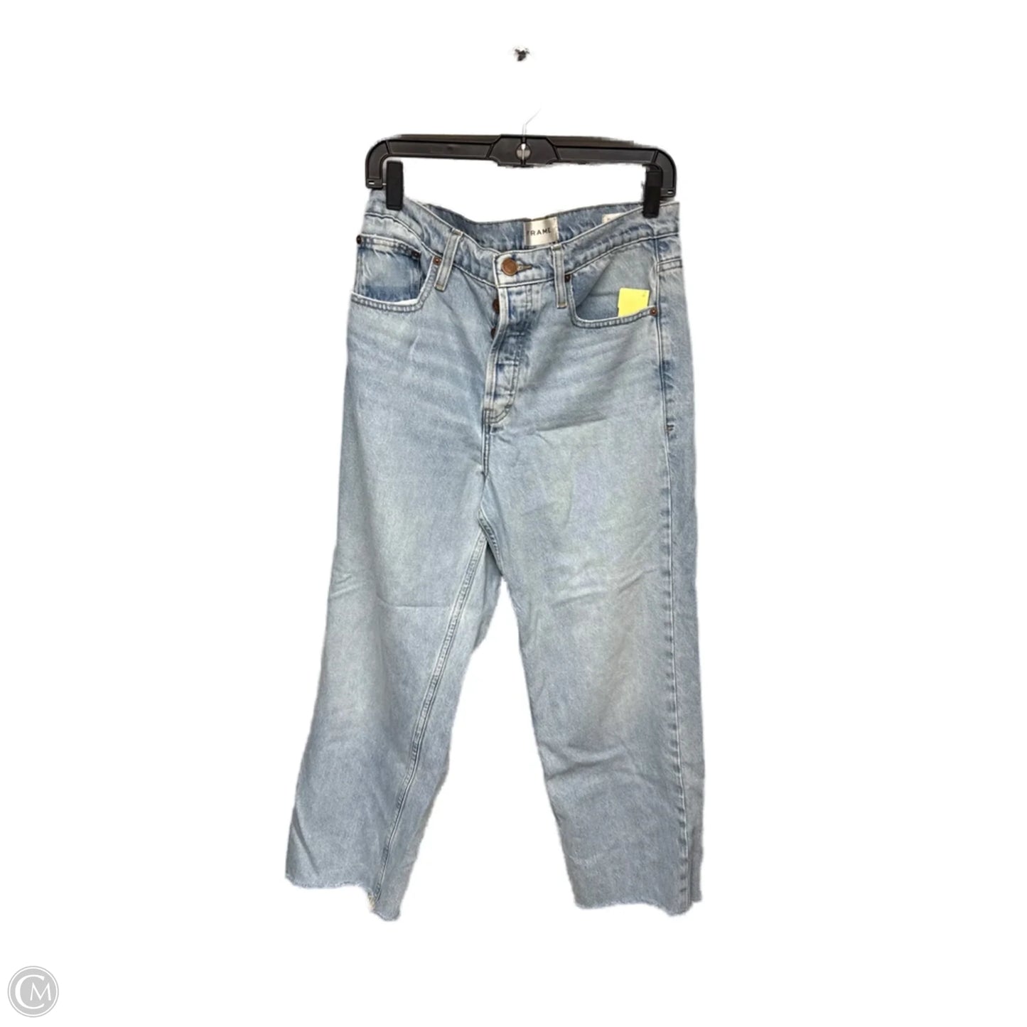 Jeans Straight By Frame In Blue Denim, Size: 6